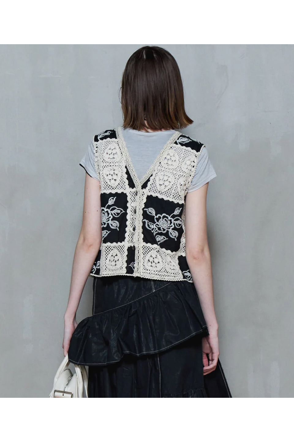 MAISON SPECIAL-2way Embroidery Vest-NOWALL