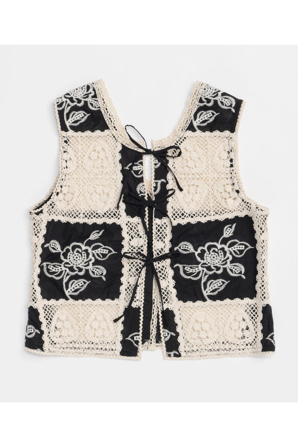 MAISON SPECIAL-2way Embroidery Vest-NOWALL