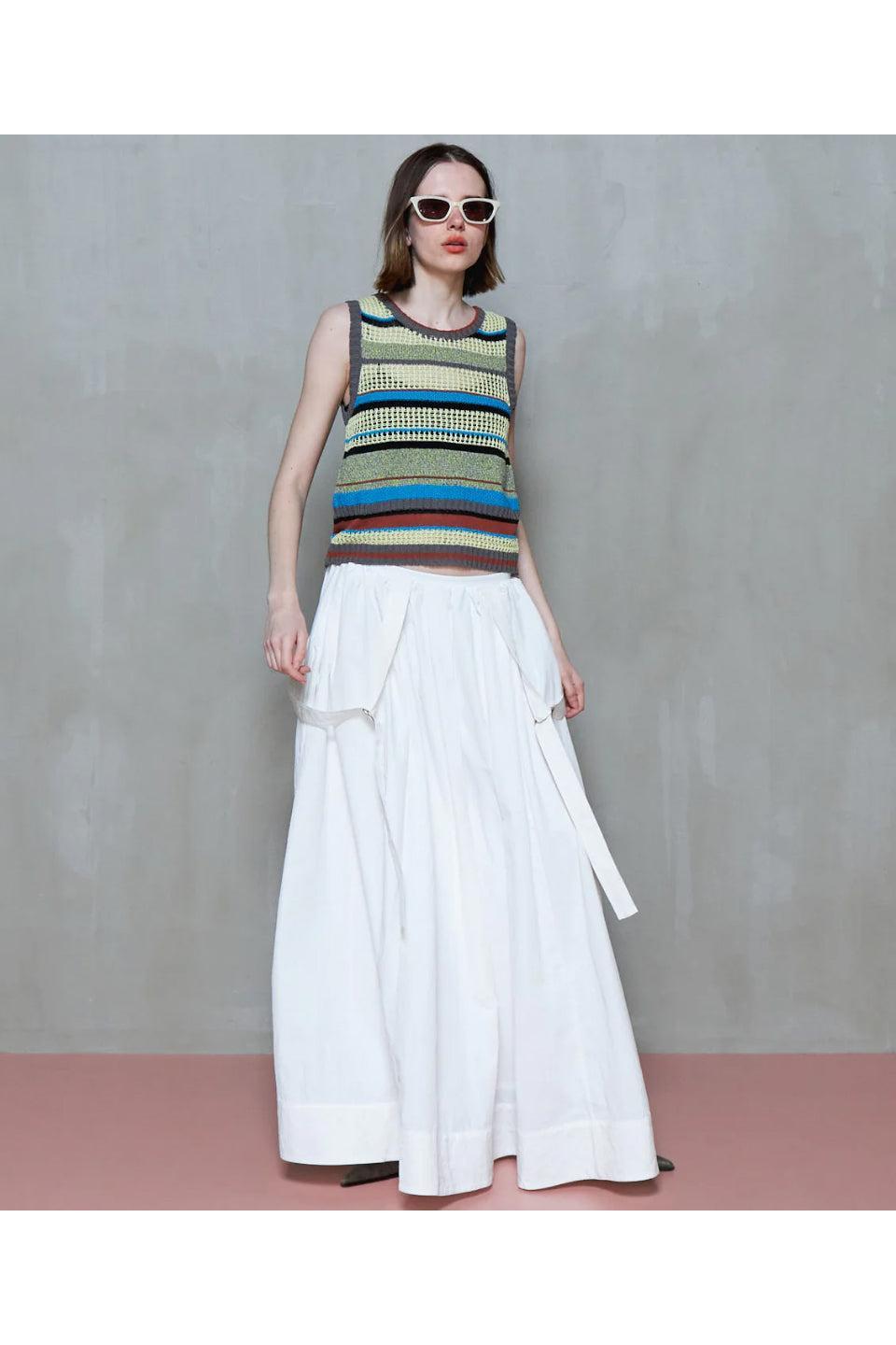 MAISON SPECIAL-2way Multi Border Tank Top-NOWALL