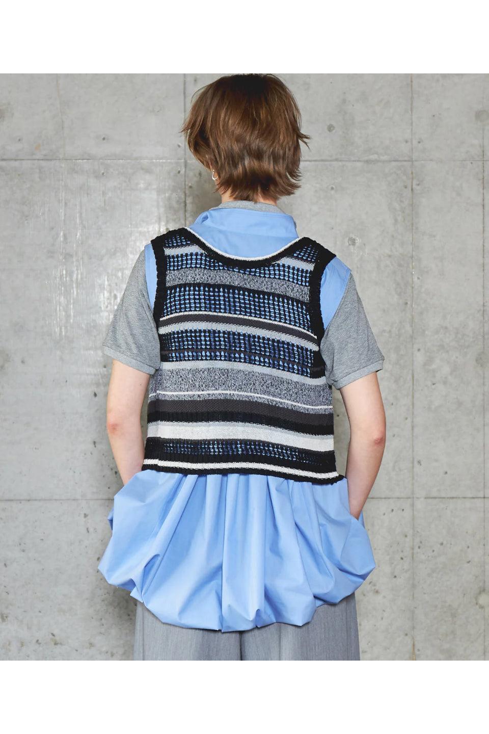 MAISON SPECIAL-2way Multi Border Tank Top-NOWALL