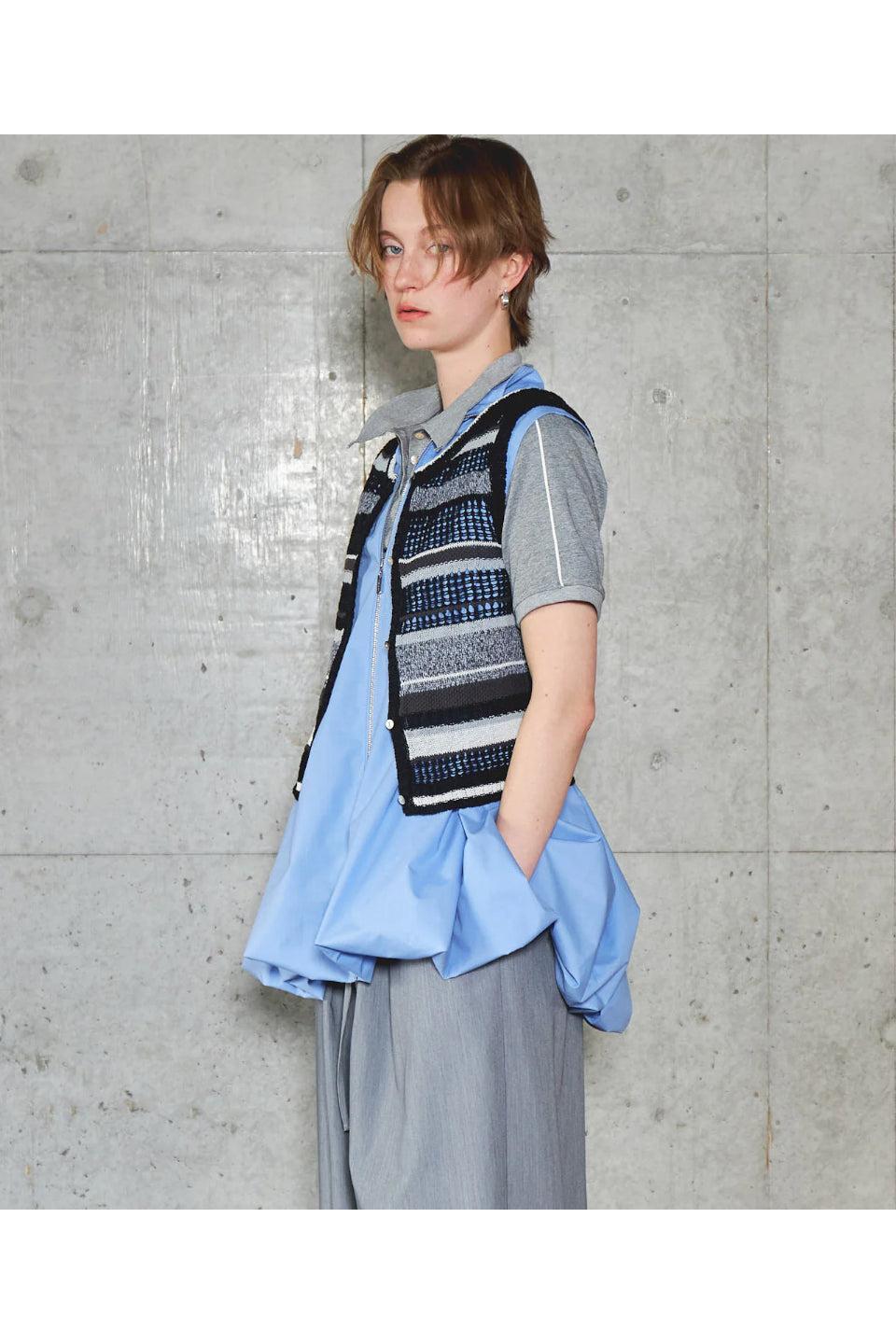 MAISON SPECIAL-2way Multi Border Tank Top-NOWALL