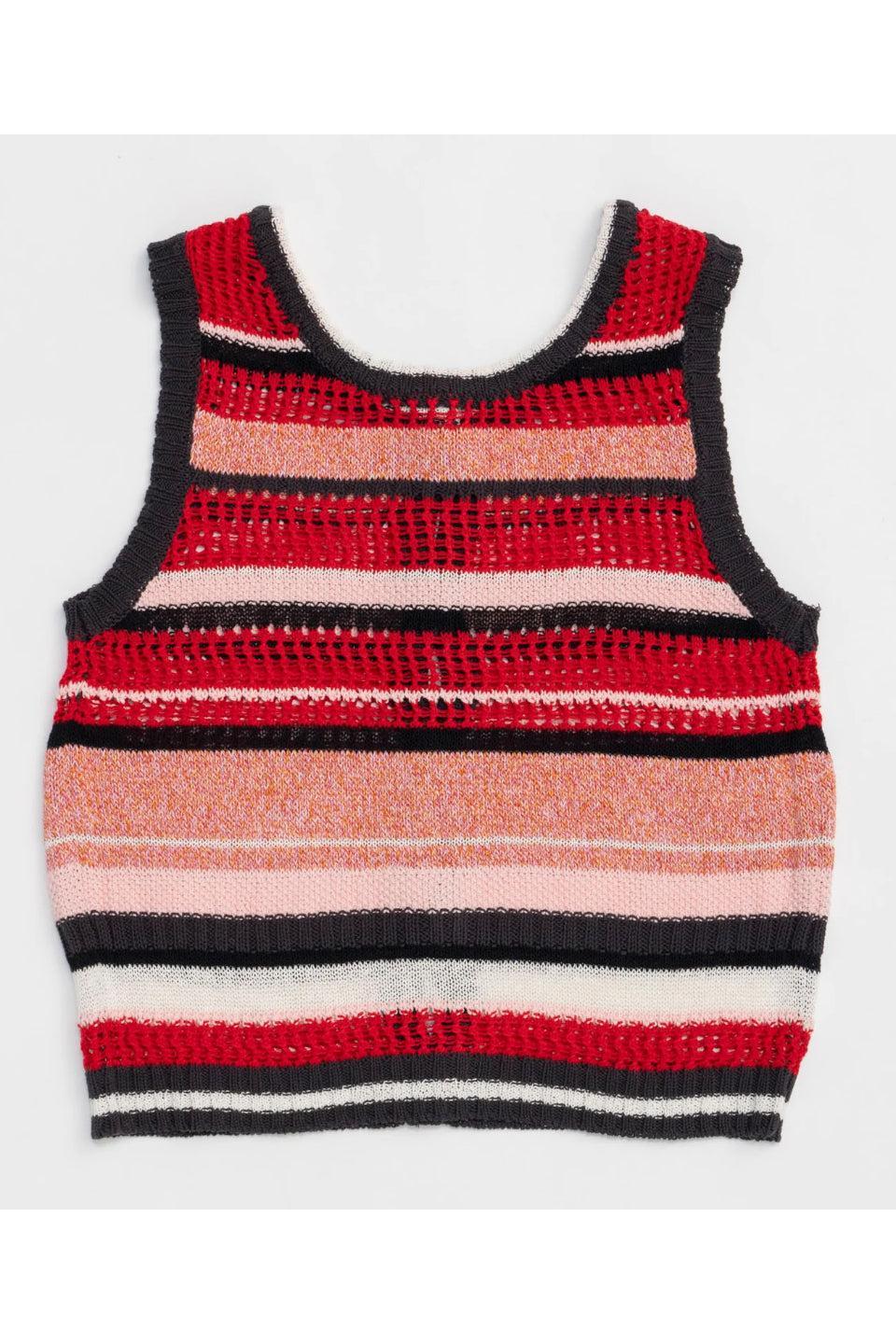 MAISON SPECIAL-2way Multi Border Tank Top-NOWALL