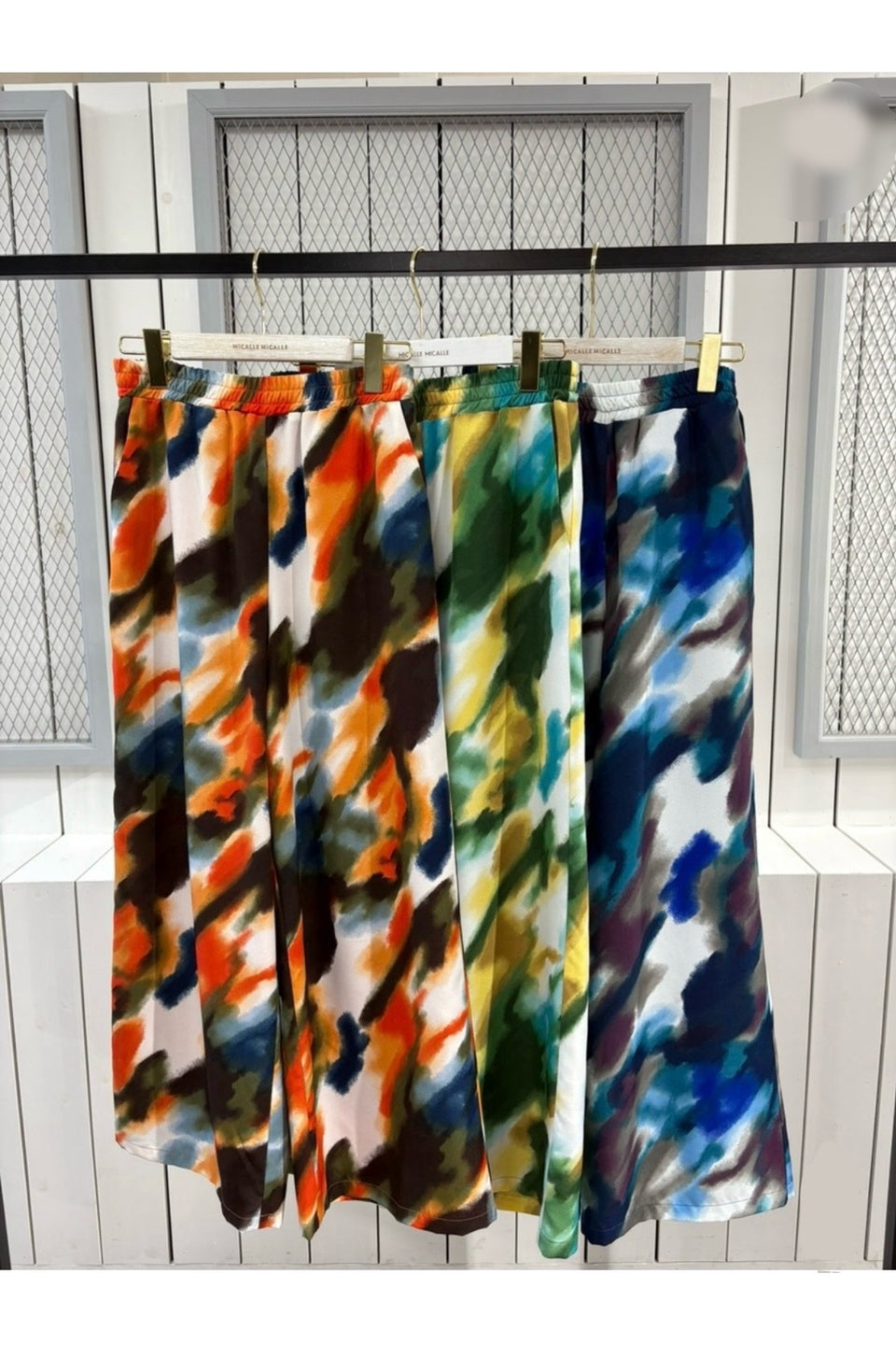 MICALLE MICALLE-Art Print Easy Pants-NOWALL