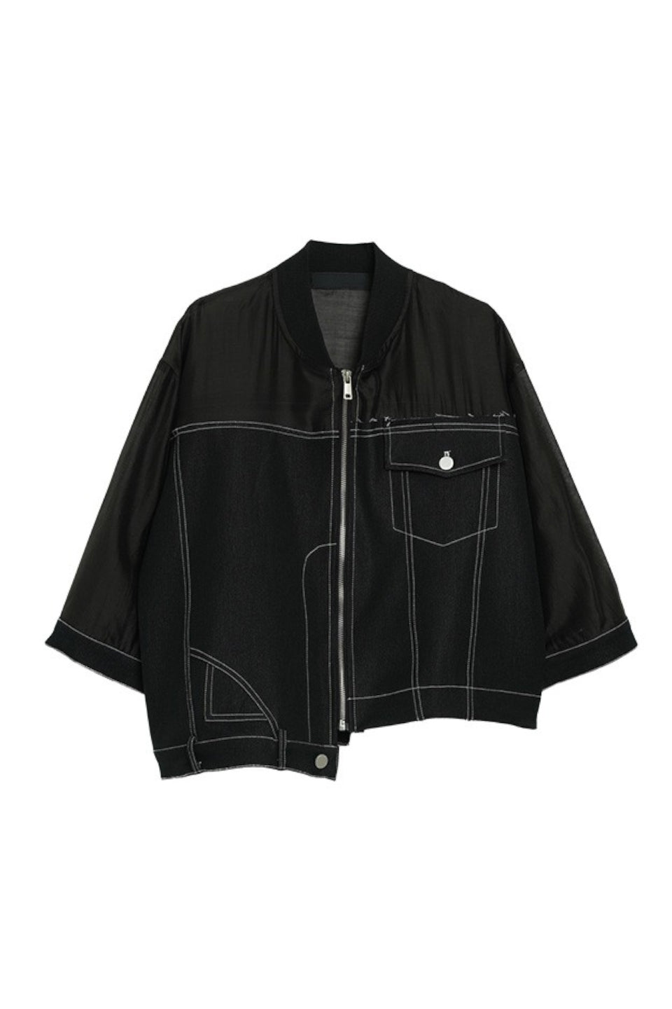MICALLE MICALLE-Asymmetrical Design Jacket-NOWALL