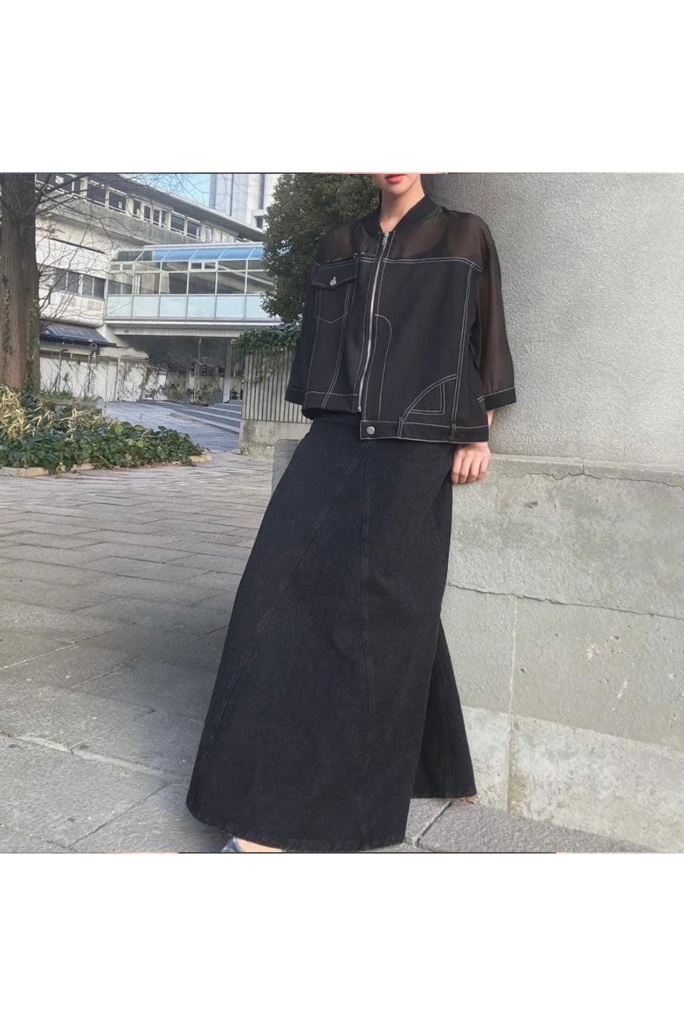 MICALLE MICALLE-Asymmetrical Design Jacket-NOWALL