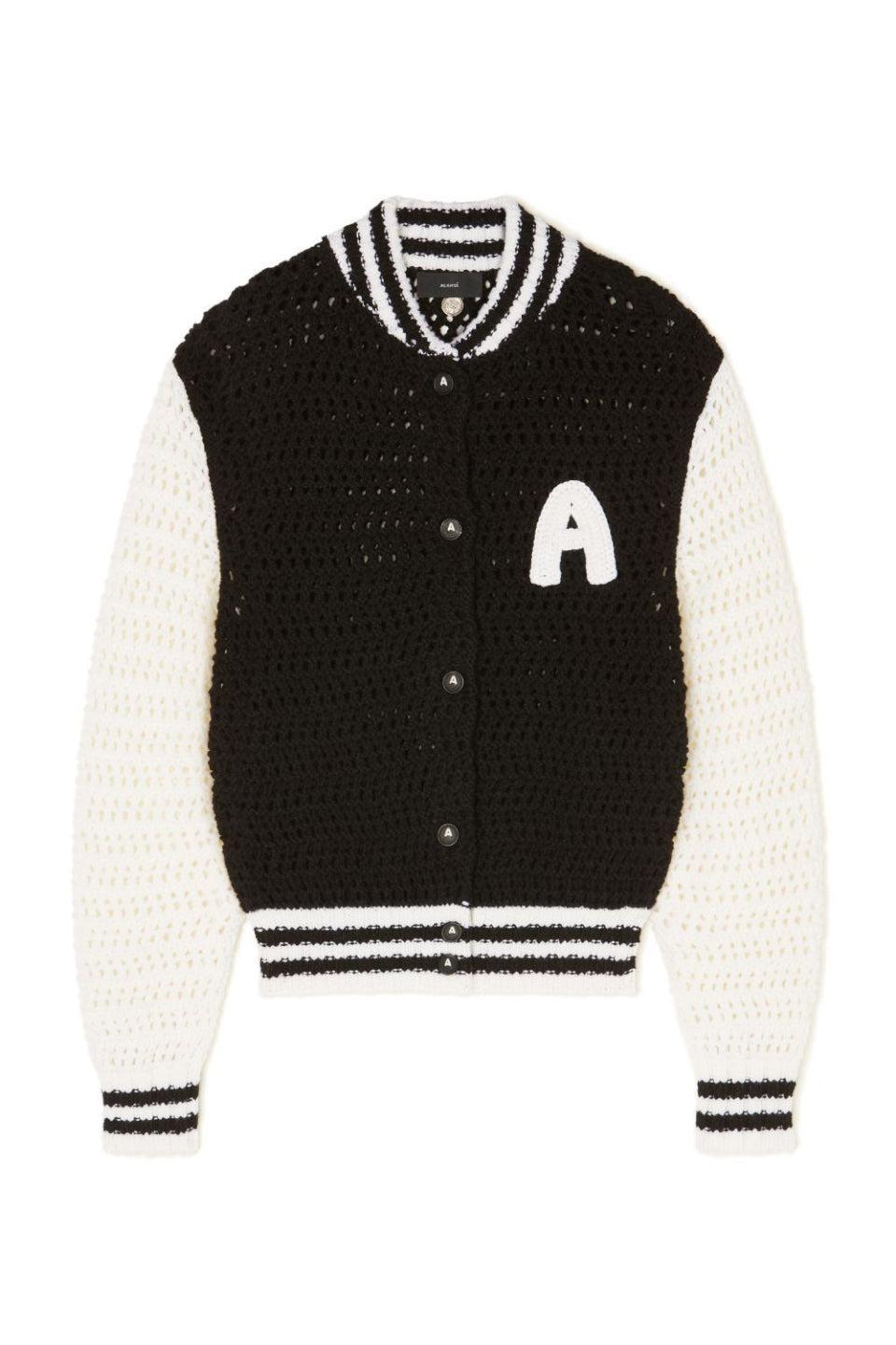 ALANUI-B & W Crochet Bomber Jacket-NOWALL