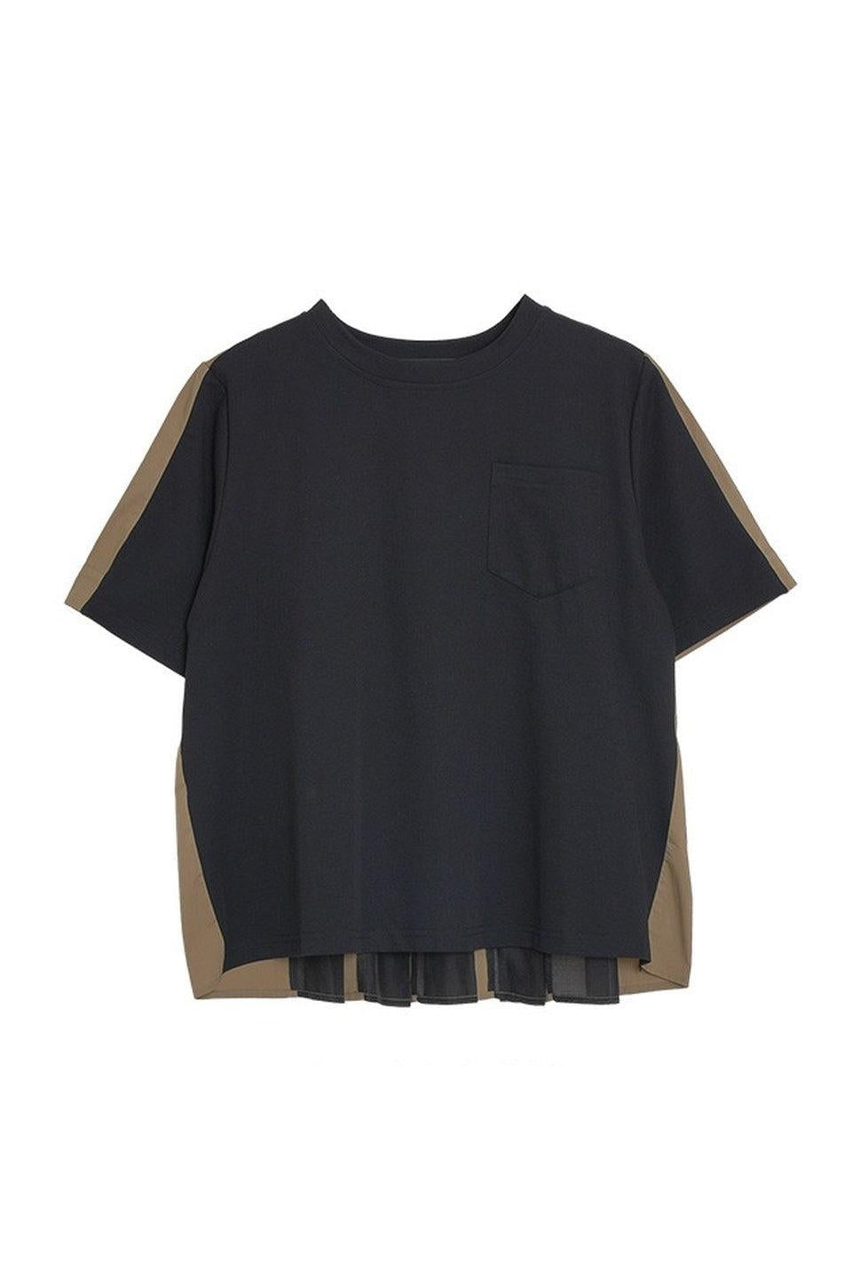 MICALLE MICALLE-Back Pleat Docking Tee-NOWALL
