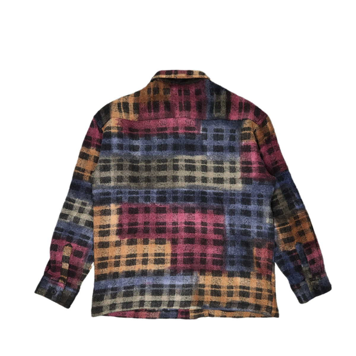 ＜GENDERLESS＞WOOL CASHMERE CRAZY PATTERN CHECK SHIRT