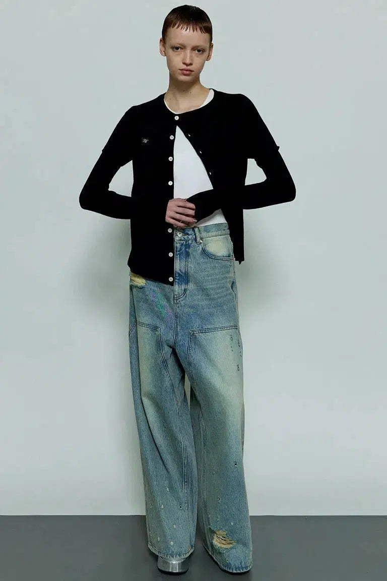 MAISON SPECIAL-Baggy Denim Pants-NOWALL