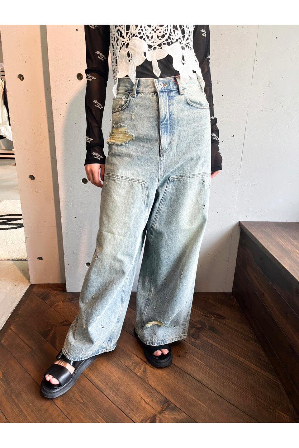 MAISON SPECIAL-Baggy Denim Pants-NOWALL