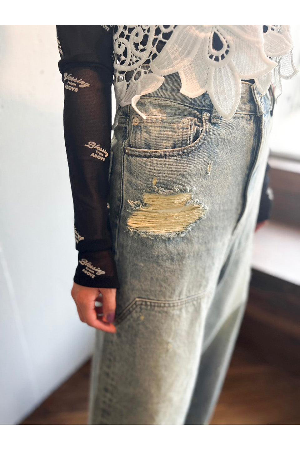 MAISON SPECIAL-Baggy Denim Pants-NOWALL