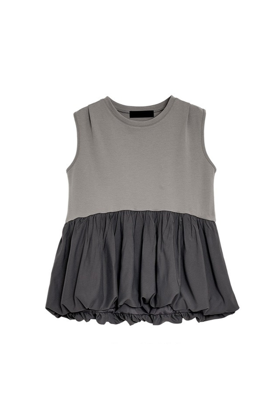 MICALLE MICALLE-Balloon Hem Peplum Tank-NOWALL