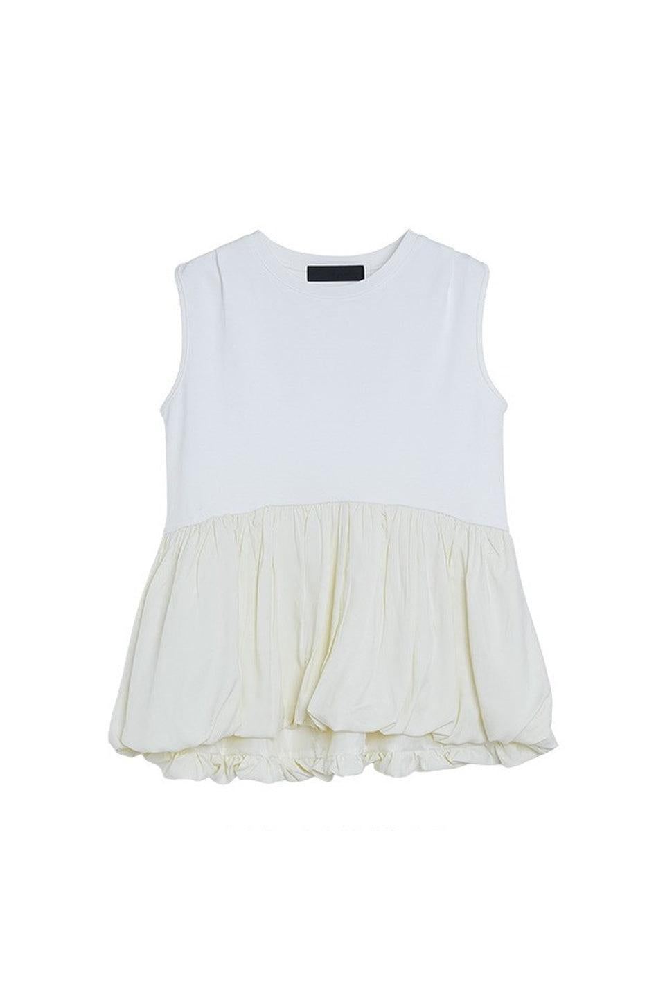 Balloon Hem Peplum Tank