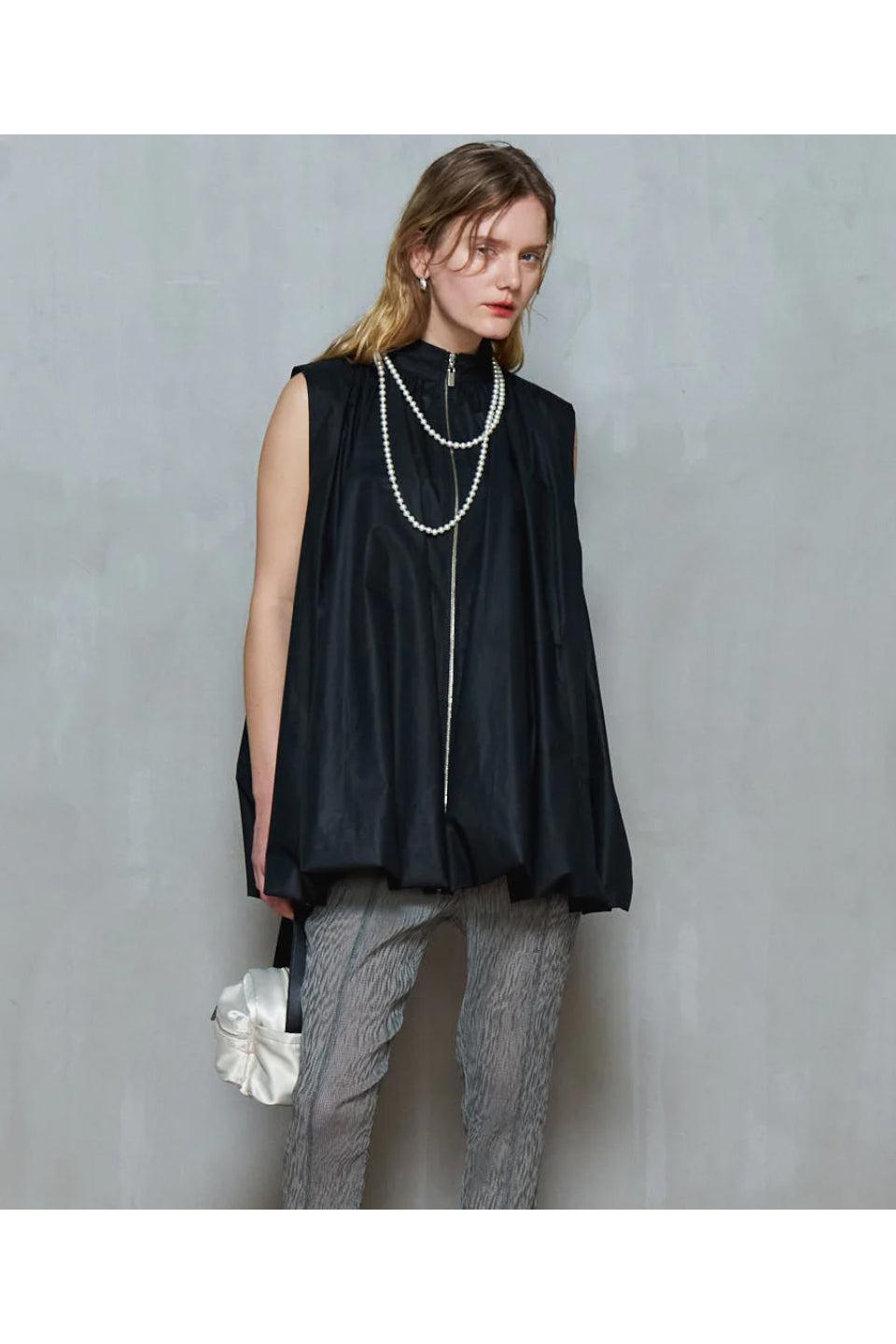 MAISON SPECIAL-Balloon Silhouette Typewriter Tunic-NOWALL
