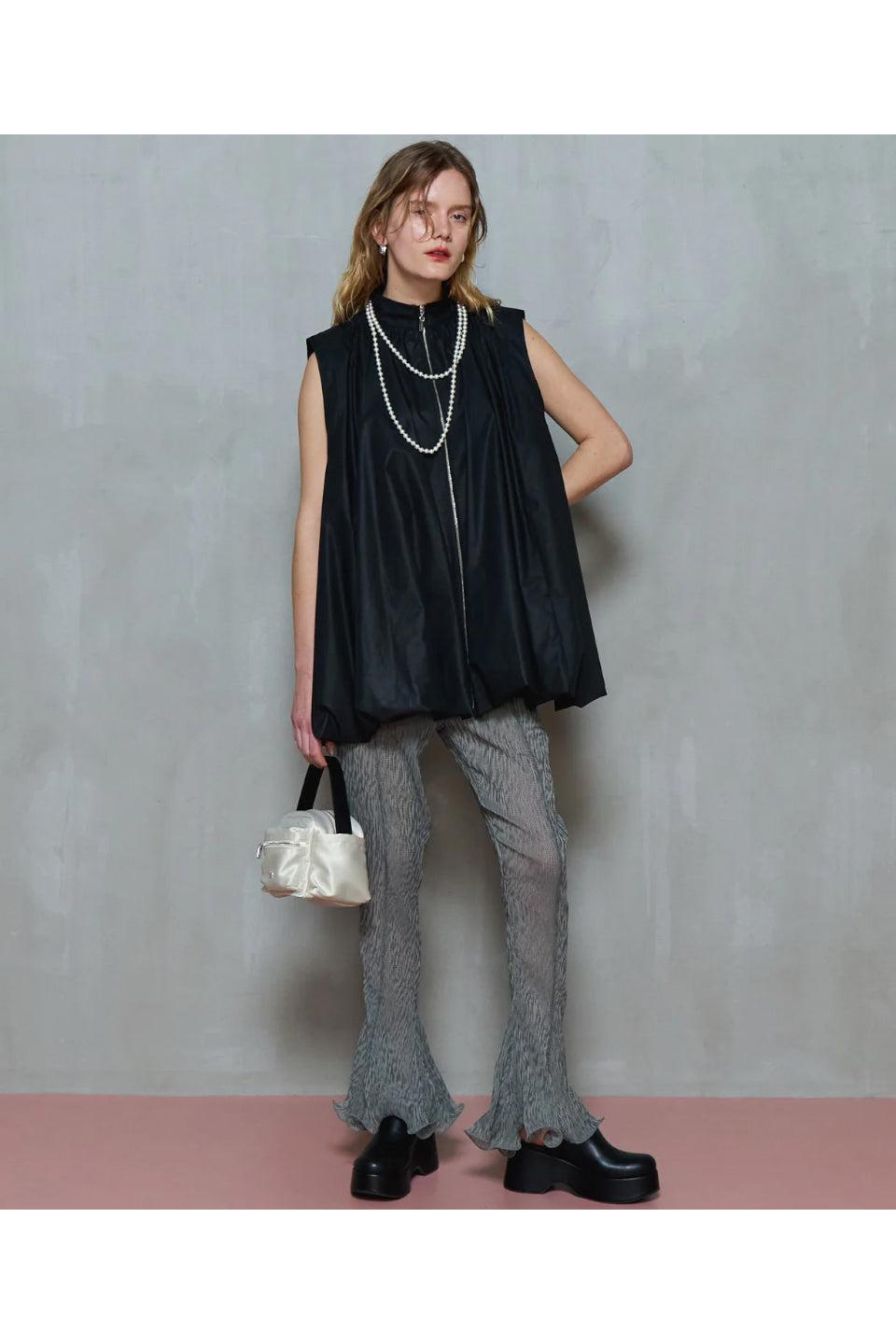 MAISON SPECIAL-Balloon Silhouette Typewriter Tunic-NOWALL