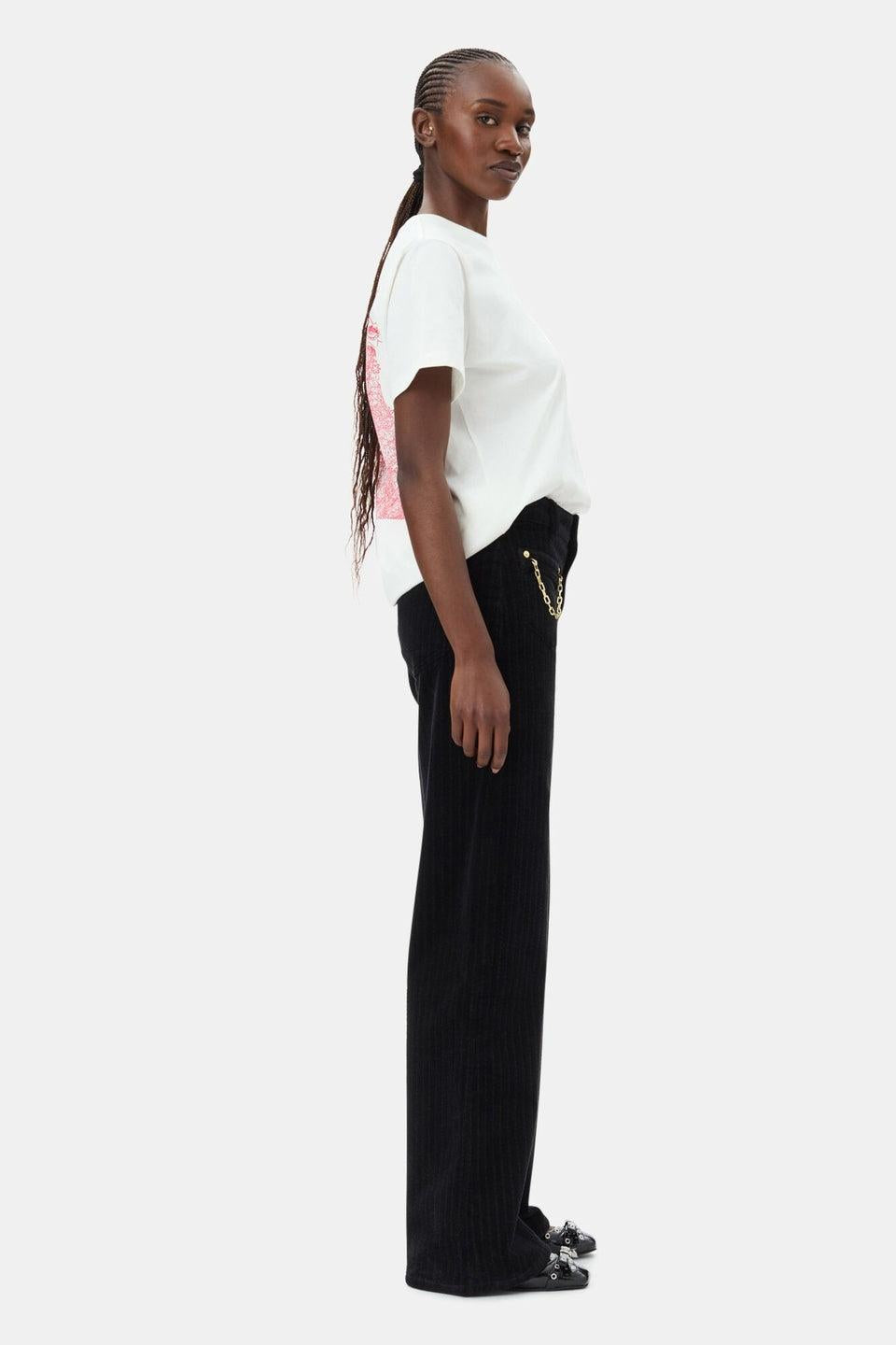 GANNI-Basic Jersey Celestial Poster Relaxed T-shirt-NOWALL