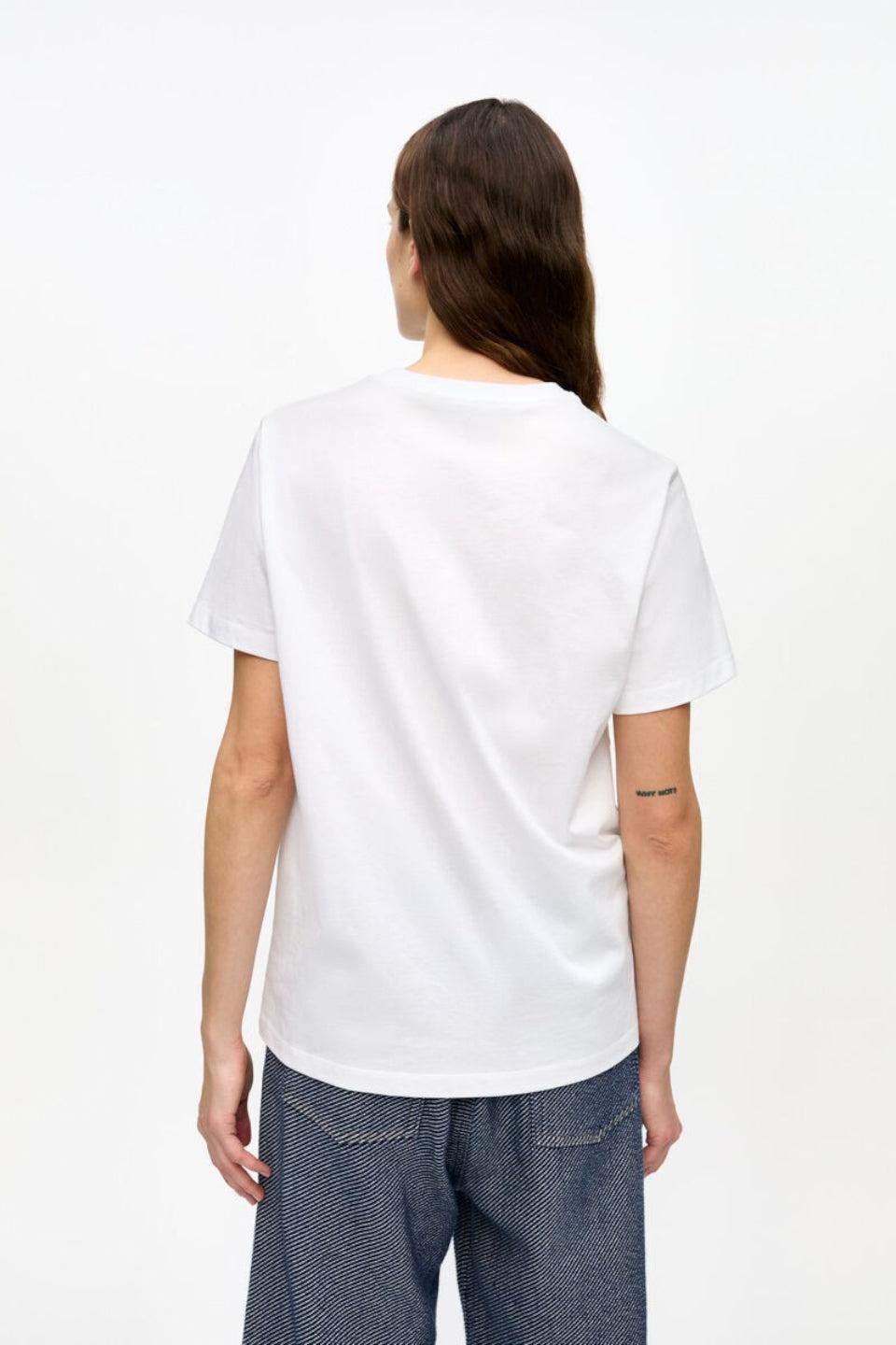 GANNI-Basic Jersey Tattoo Lace Relaxed T-shirt-NOWALL