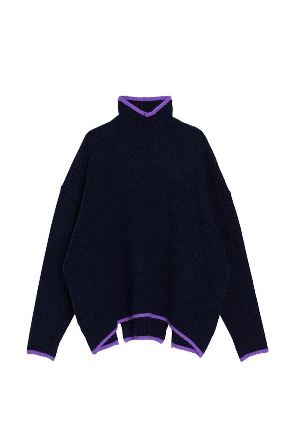 MICALLE MICALLE-Bi-Color Sweater-NOWALL