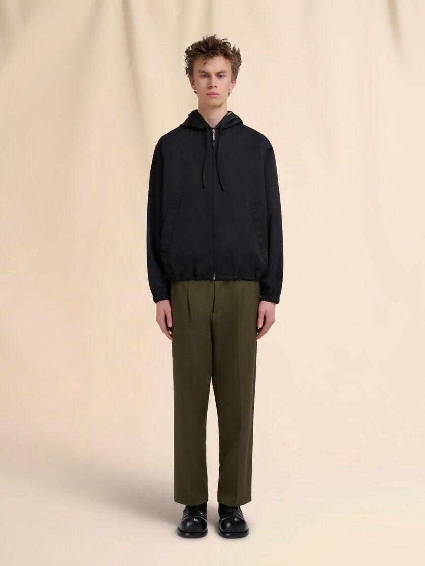 MARNI-Black Taffeta Jacket with Marni Mending-NOWALL