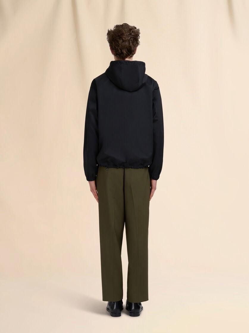 MARNI-Black Taffeta Jacket with Marni Mending-NOWALL