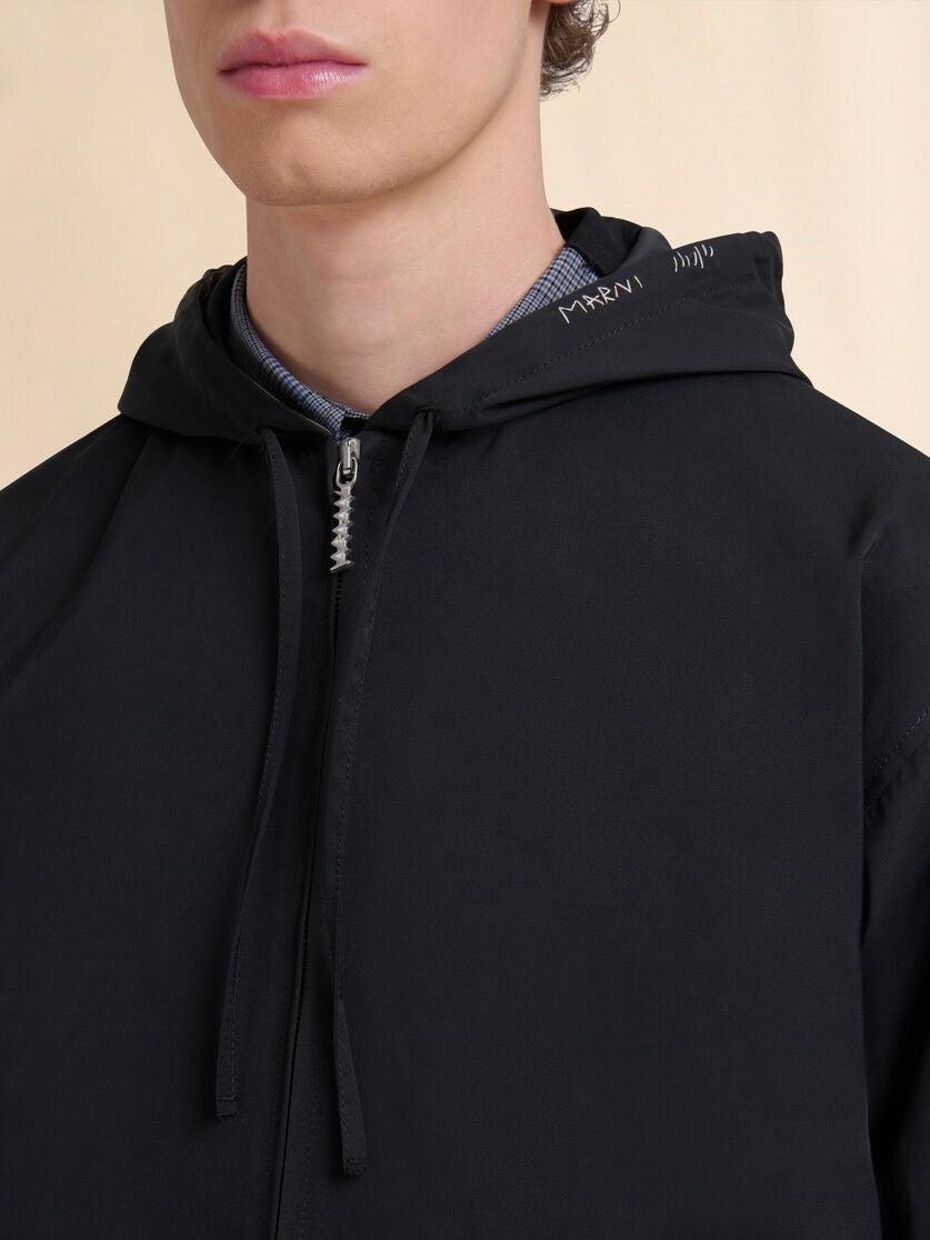 MARNI-Black Taffeta Jacket with Marni Mending-NOWALL