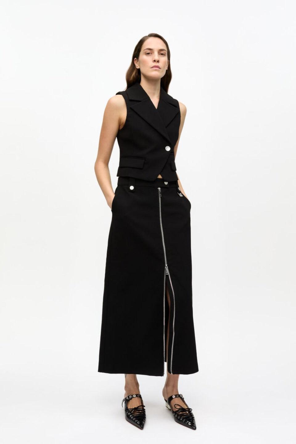 GANNI-Bonded Crepe Vest-NOWALL