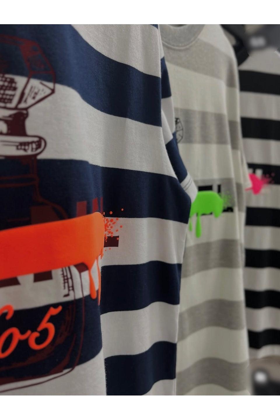 MICALLE MICALLE-Border Graphic Short Sleeve Tee-NOWALL