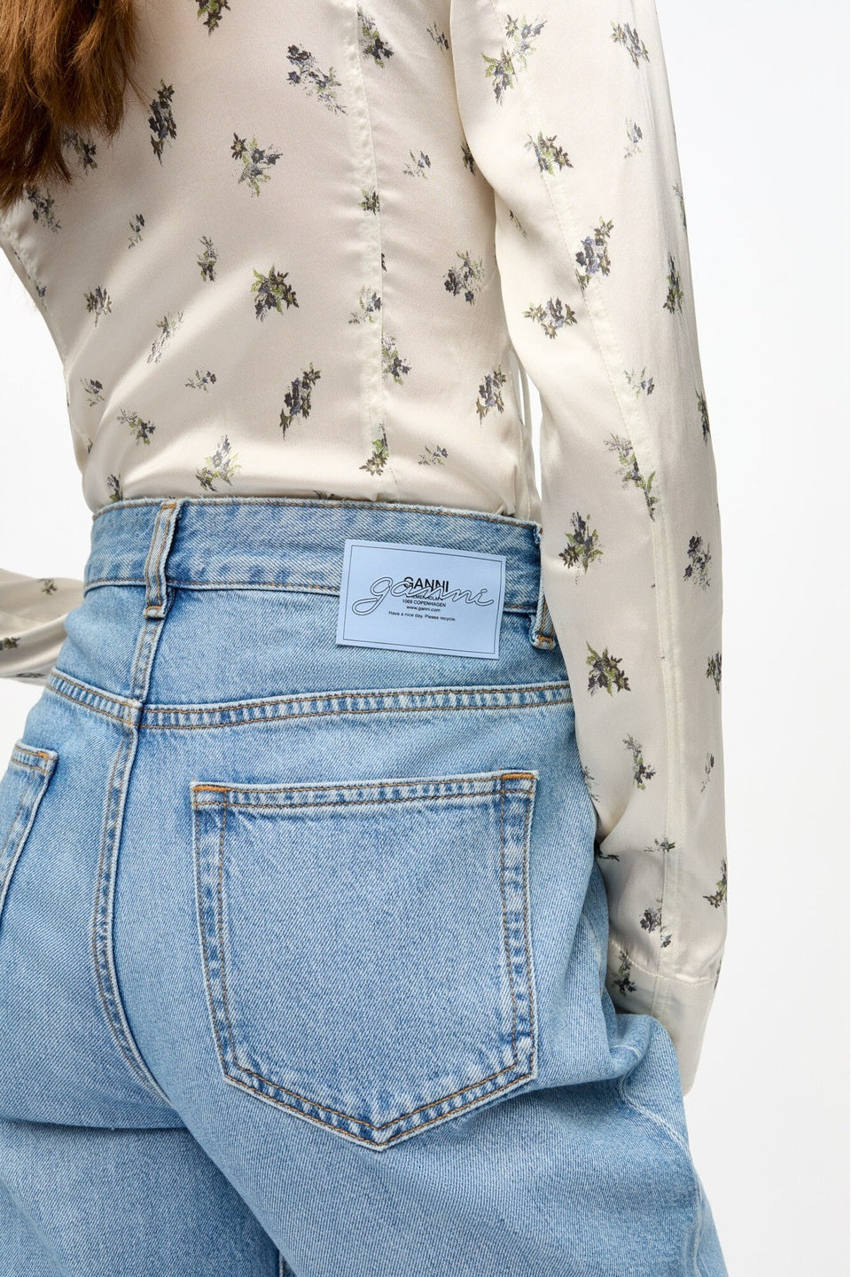 GANNI-Broderie Anglaise Betzy Cropped Jeans-NOWALL