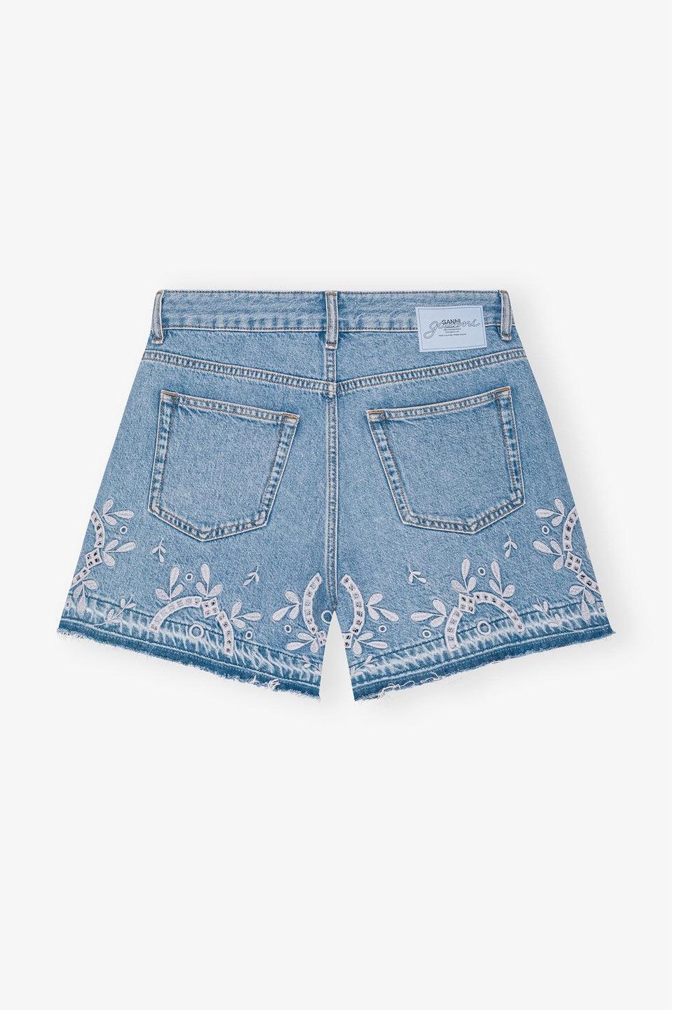 GANNI-Broderie Anglaise Shorts-NOWALL