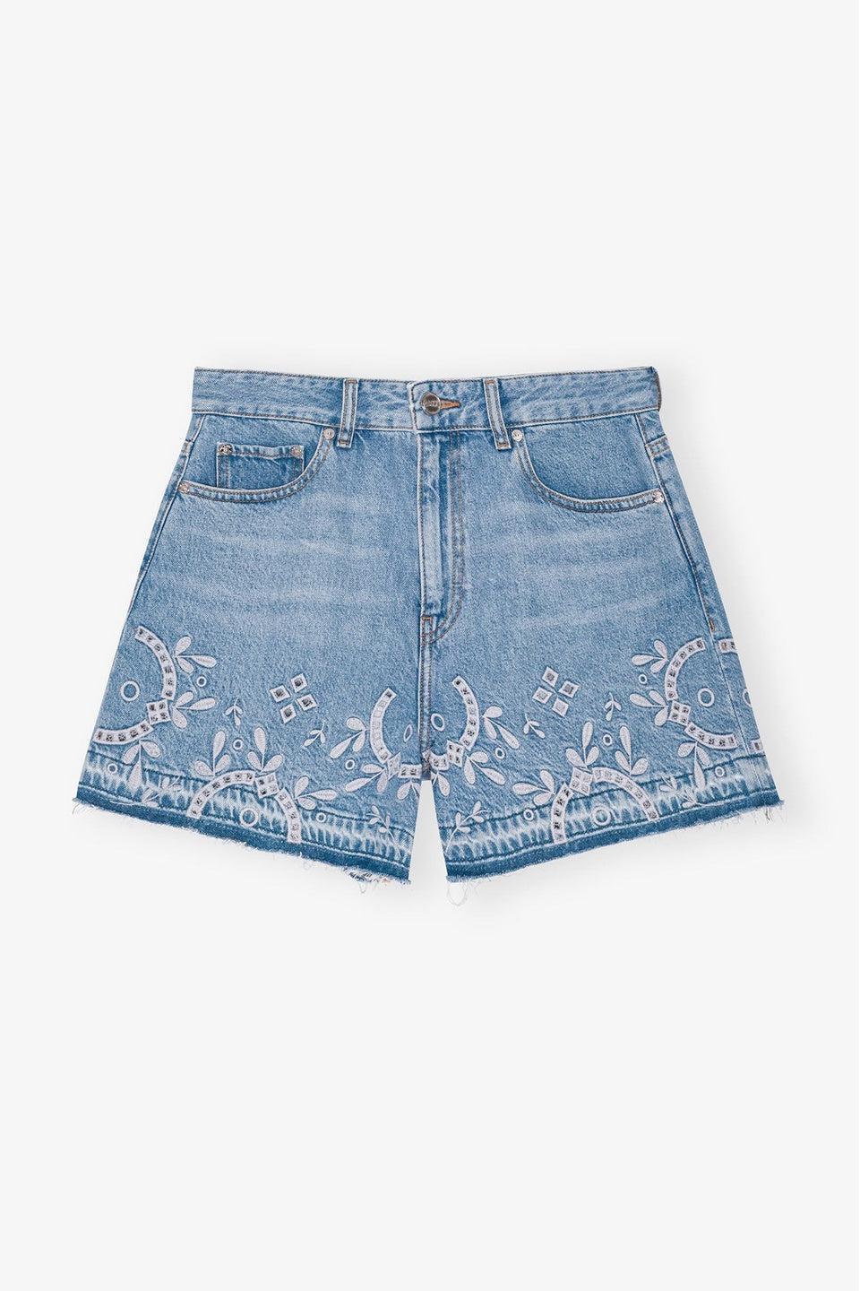 GANNI-Broderie Anglaise Shorts-NOWALL