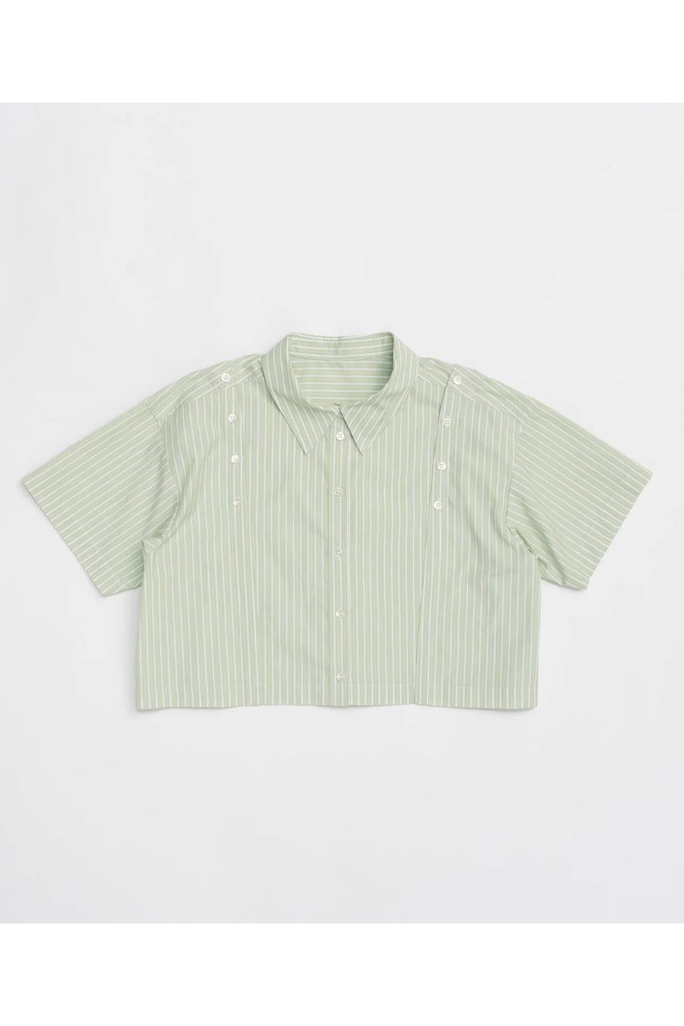 MAISON SPECIAL-Button Slit Short Shirt-NOWALL
