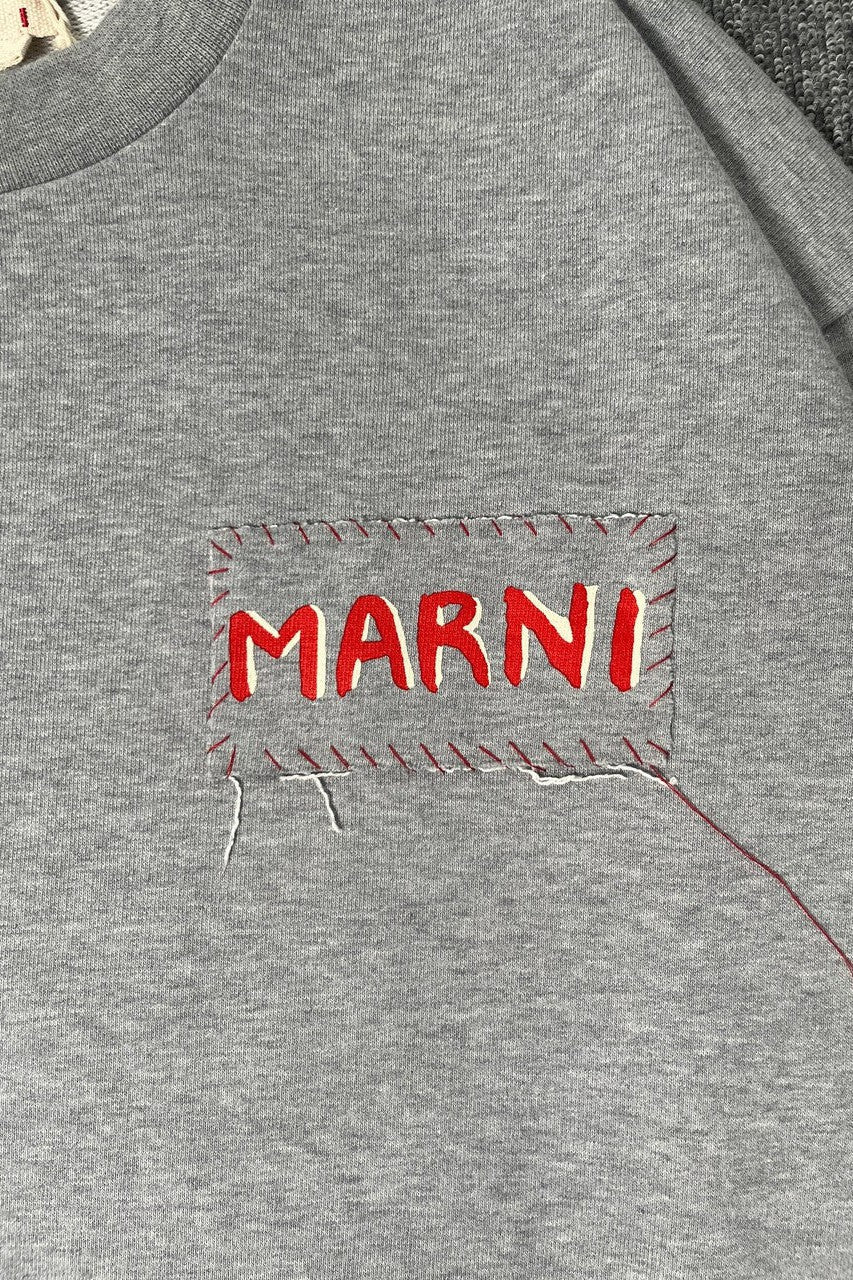 MARNI-CHEST LOGO CREW NECK SWEAT-NOWALL