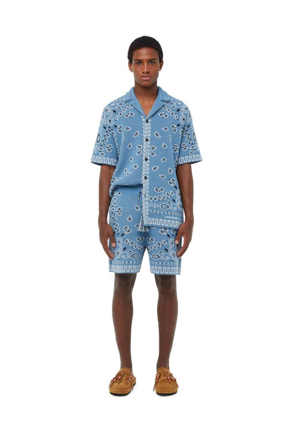 ALANUI-COTTON PIQUET BANDANA SHORTS-NOWALL