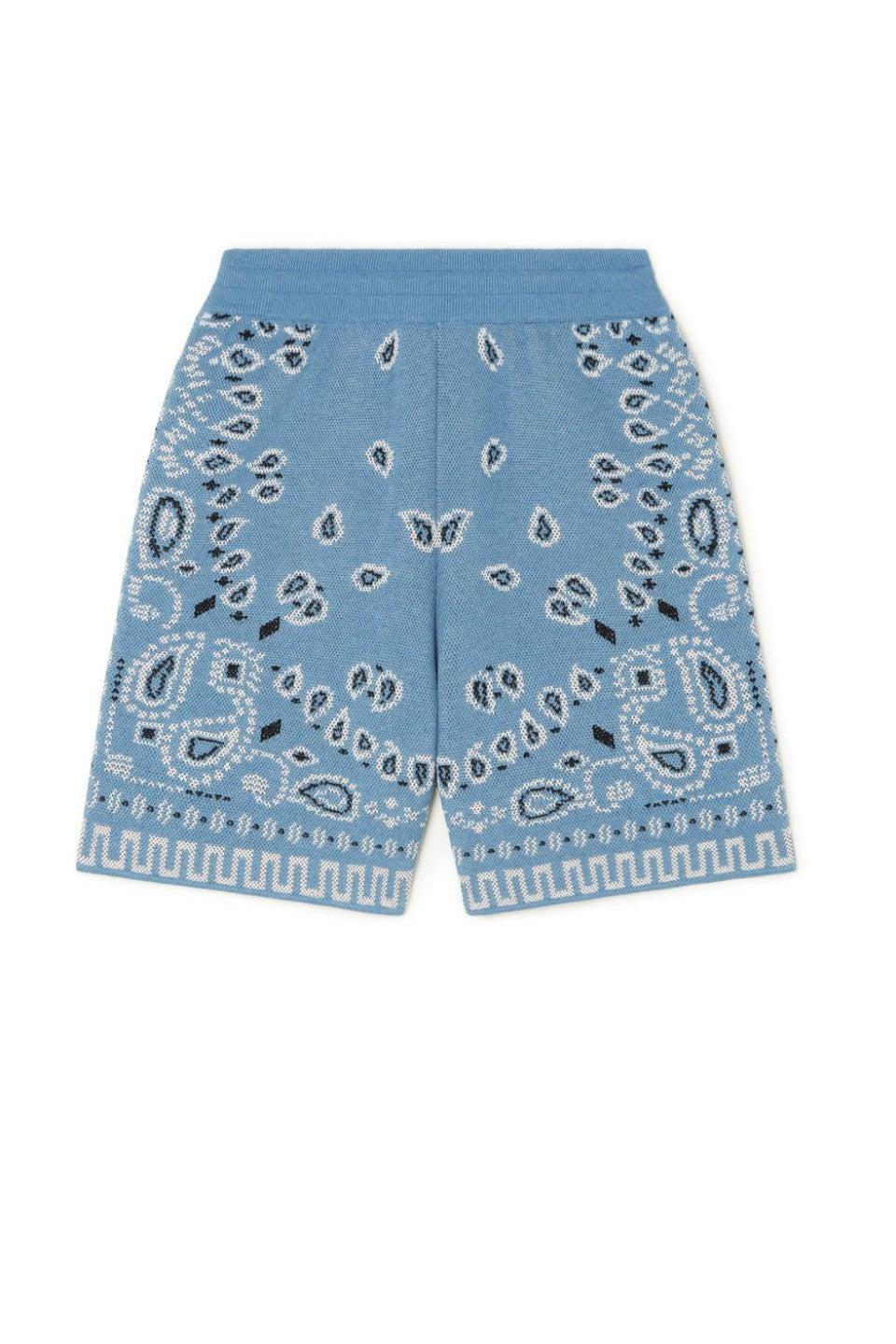 ALANUI-COTTON PIQUET BANDANA SHORTS-NOWALL