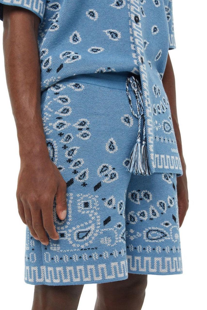 ALANUI-COTTON PIQUET BANDANA SHORTS-NOWALL