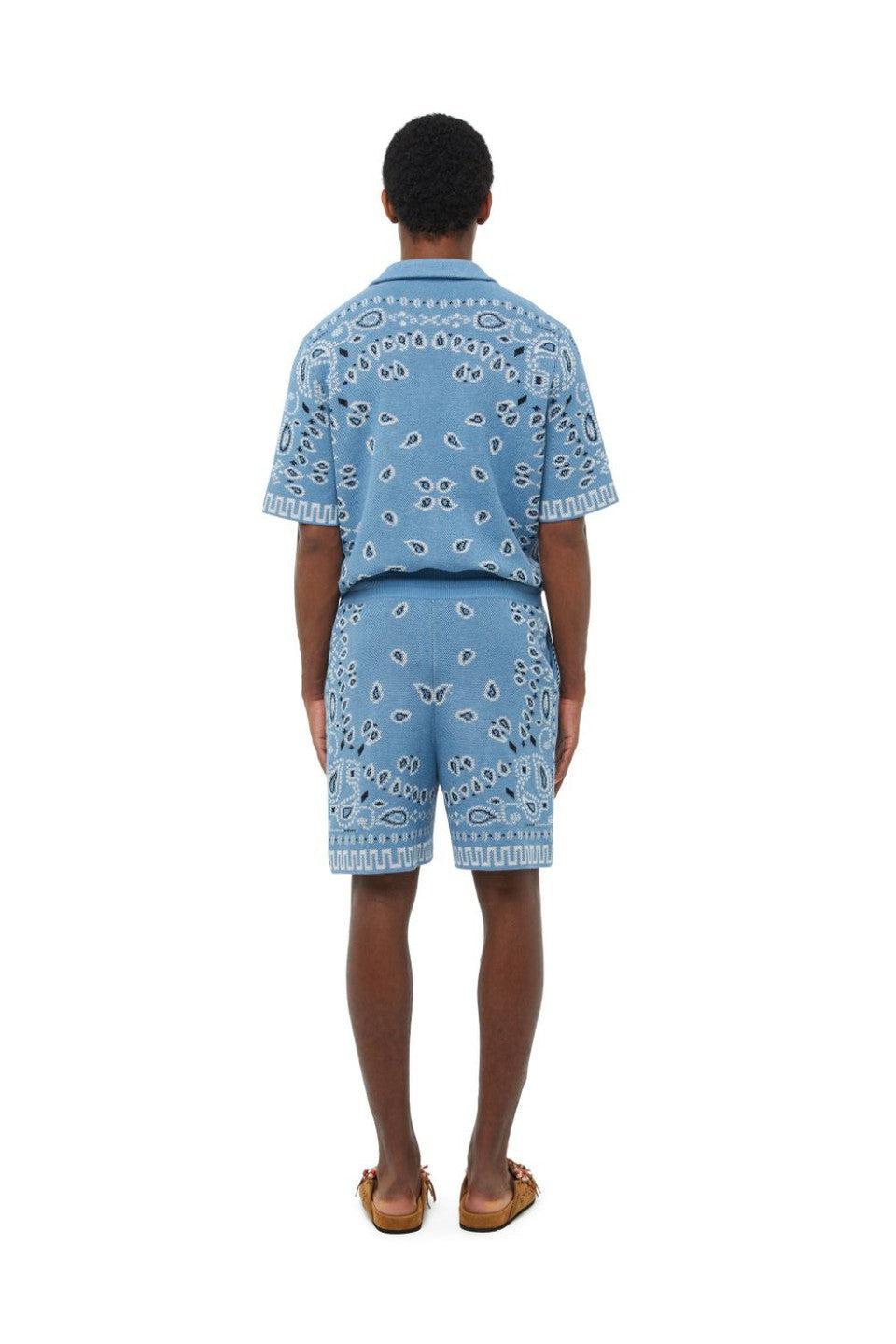 ALANUI-COTTON PIQUET BANDANA SHORTS-NOWALL
