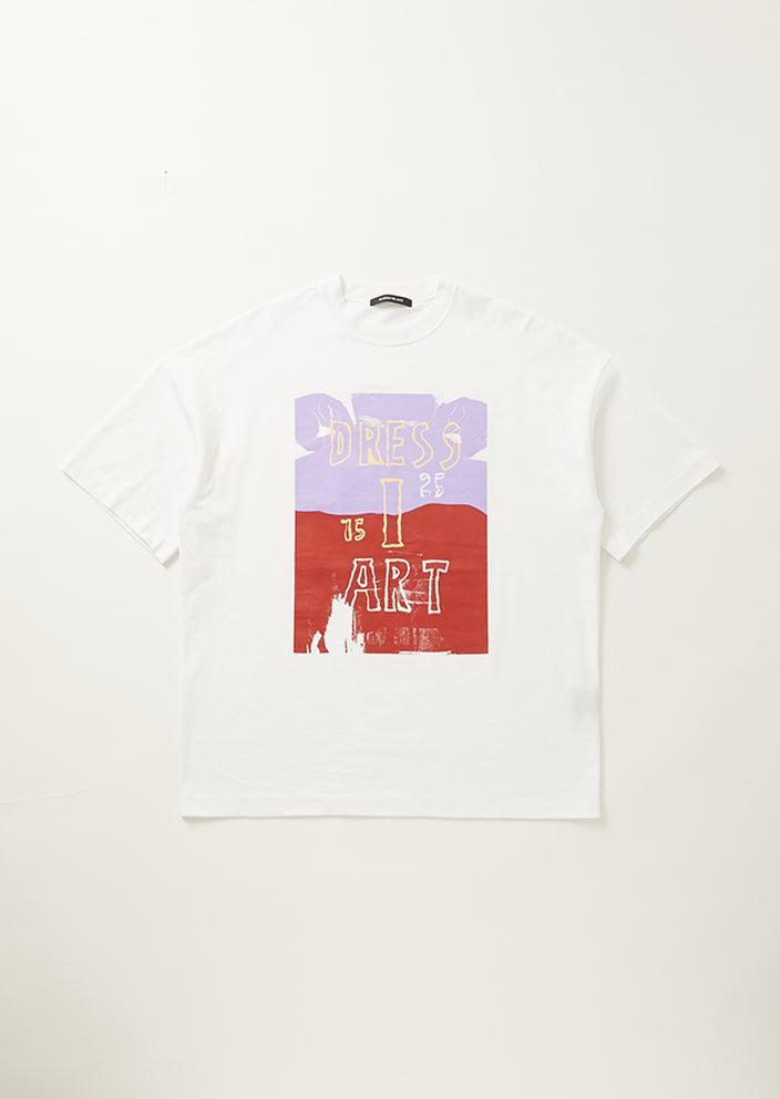 ALMOSTBLACK-CREW NECK PRINT T-NOWALL