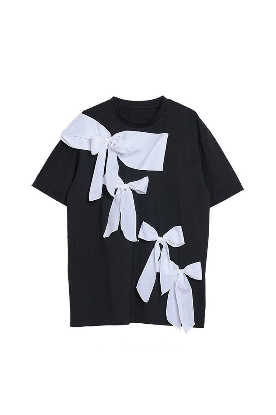 MICALLE MICALLE-Cascade Ribbon Tee-NOWALL