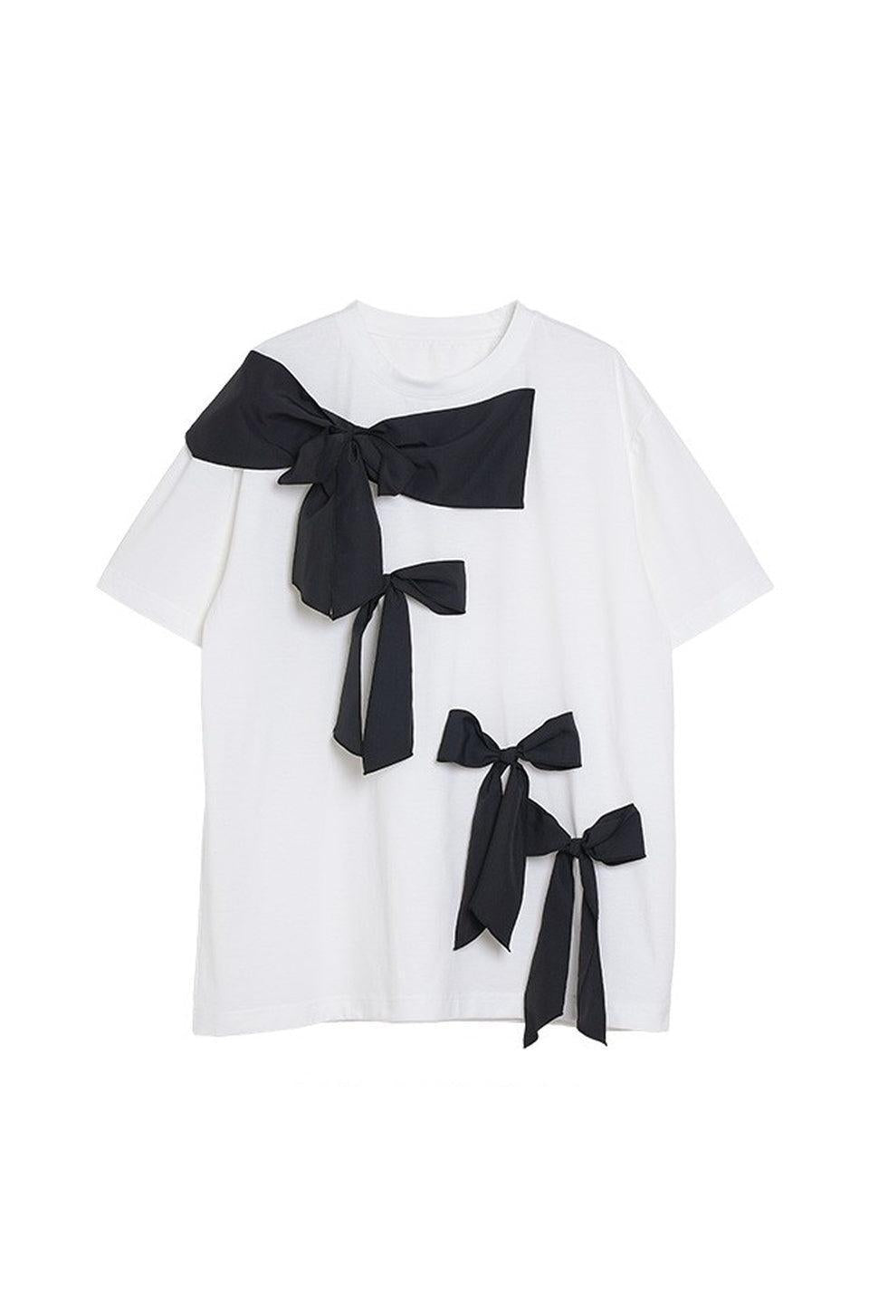 MICALLE MICALLE-Cascade Ribbon Tee-NOWALL