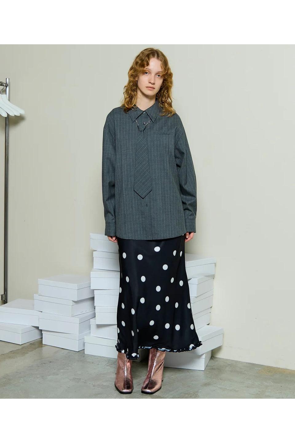 MAISON SPECIAL-Chain Tie Shirt-NOWALL