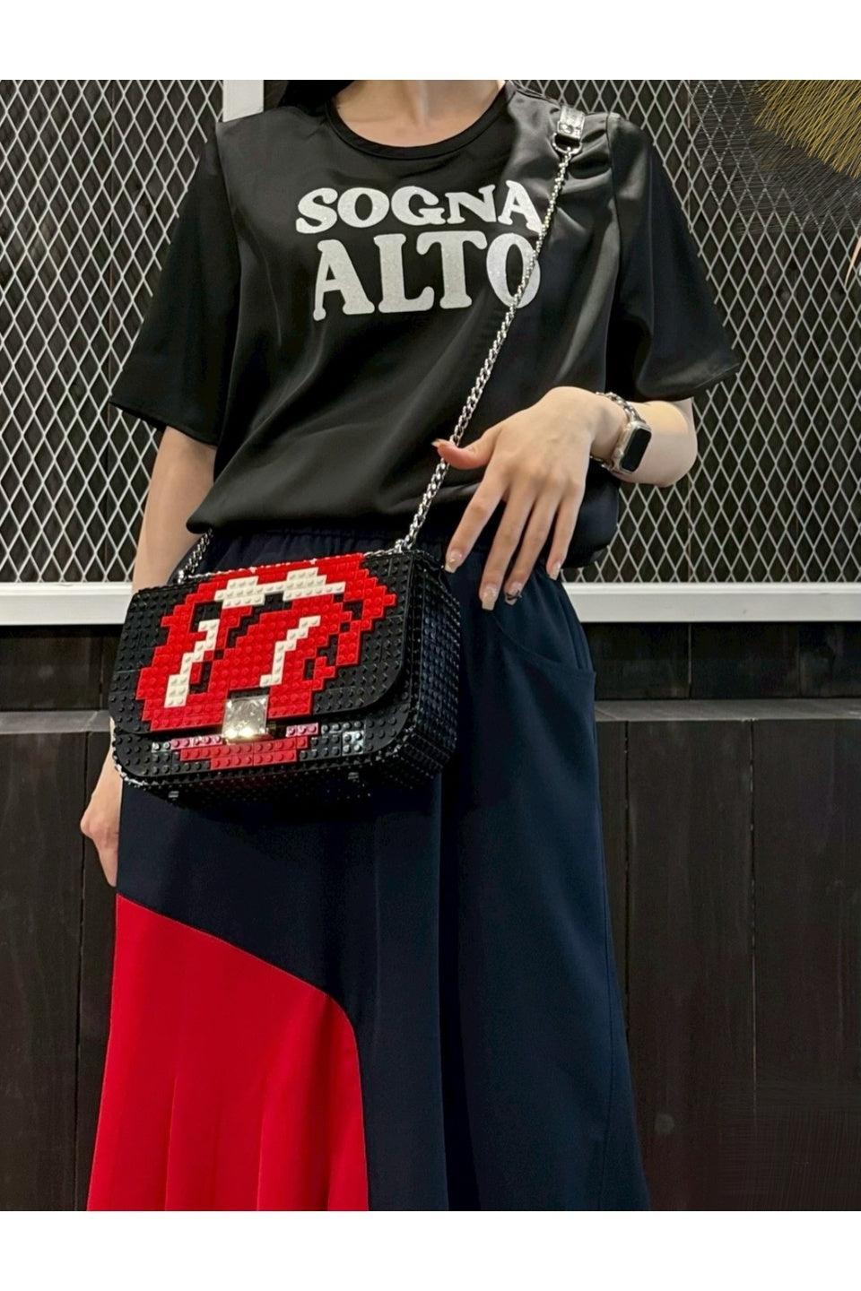 MICALLE MICALLE-Color Block Long Skirt-NOWALL