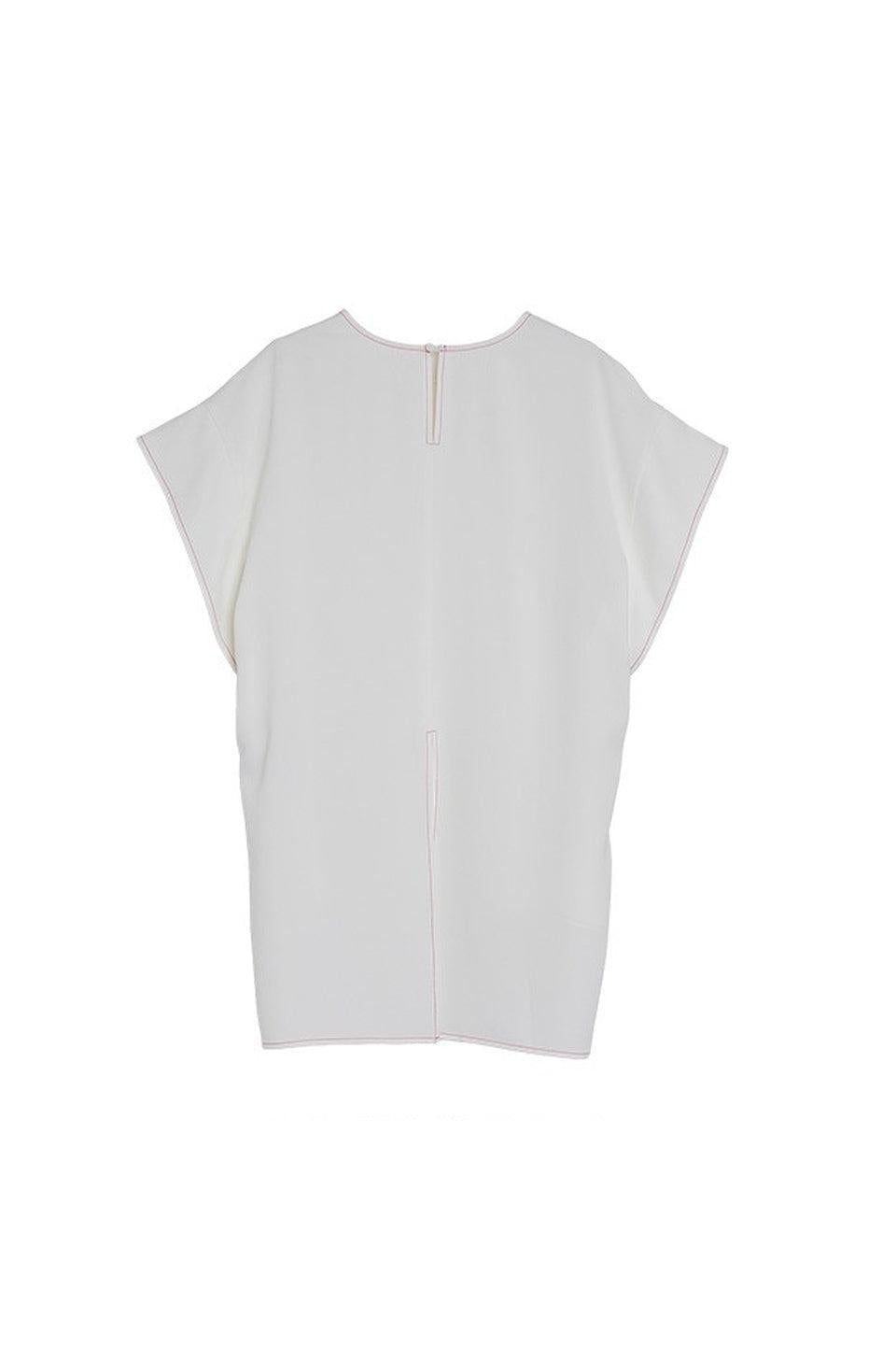 MICALLE MICALLE-Contrast Stitch Top-NOWALL
