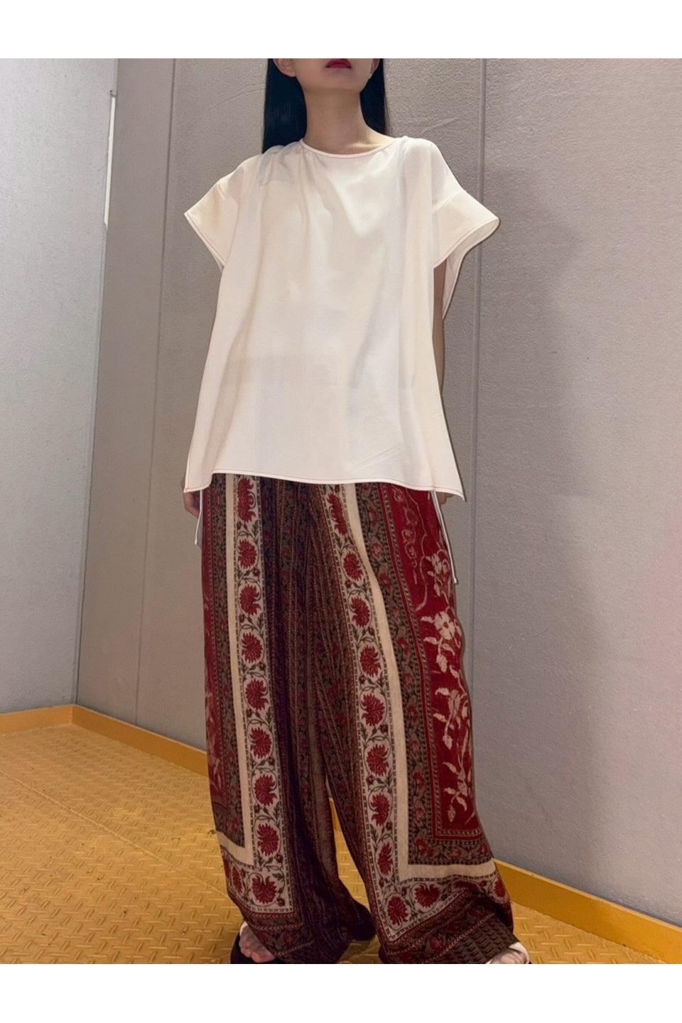 MICALLE MICALLE-Contrast Stitch Top-NOWALL