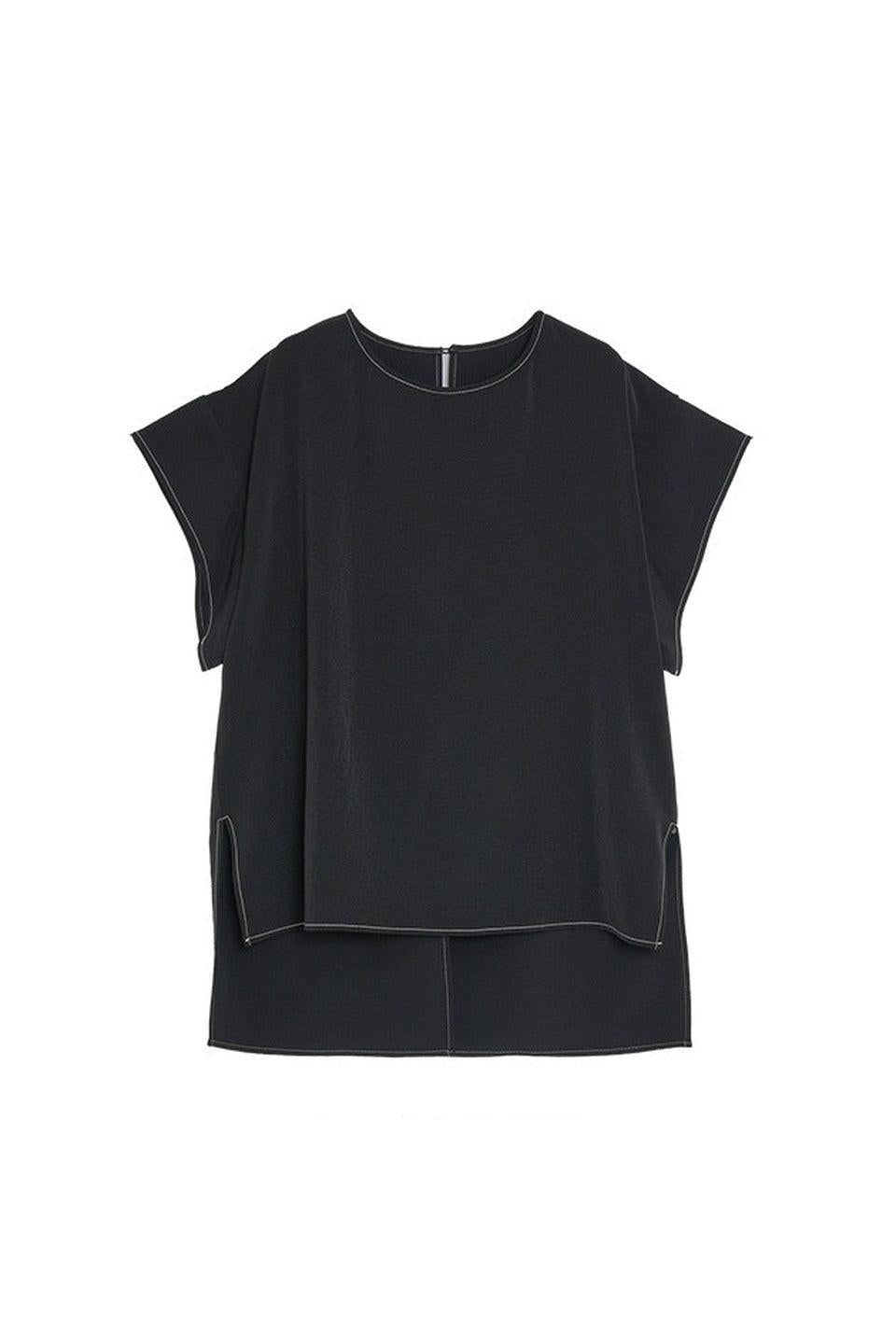 MICALLE MICALLE-Contrast Stitch Top-NOWALL