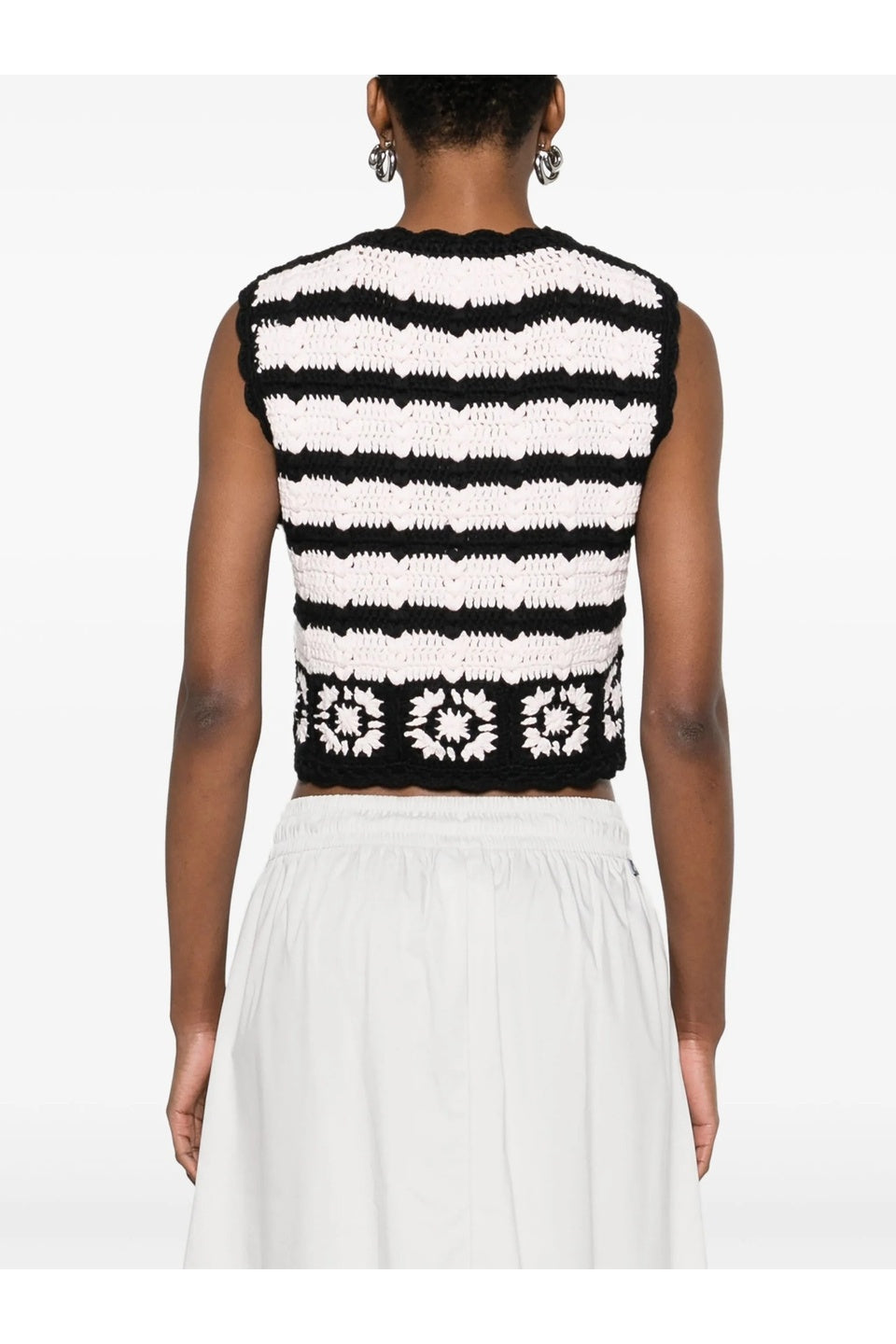 GANNI-Crocheted Organic Cotton Cardigan-NOWALL