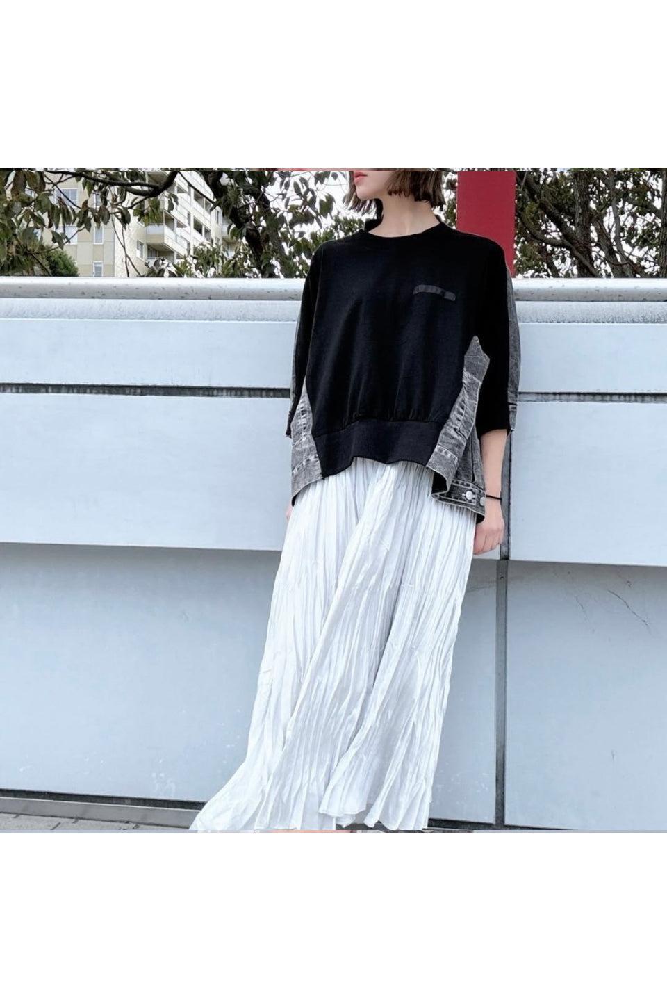 MICALLE MICALLE-Denim Docking Tops-NOWALL