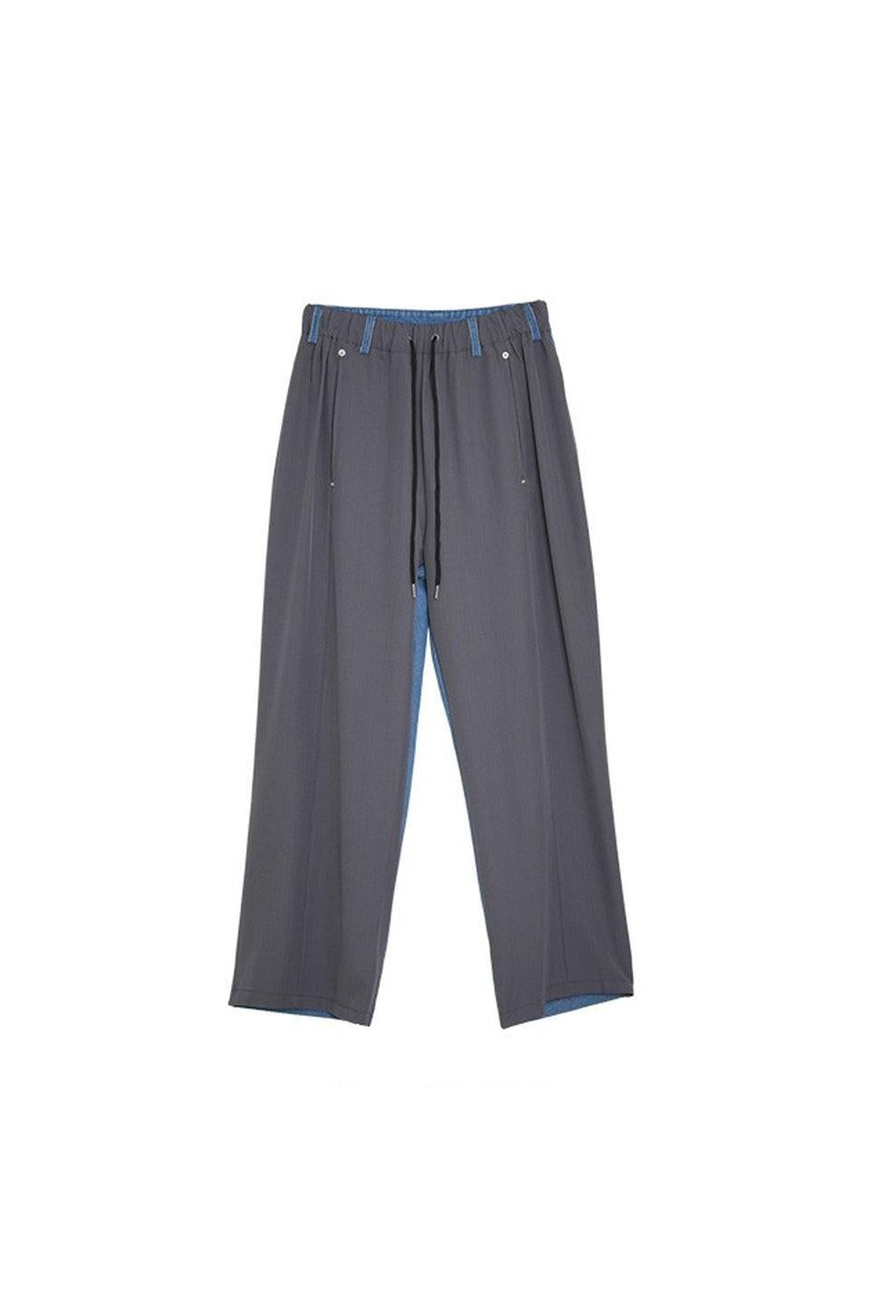 MICALLE MICALLE-Denim Docking Wide Pants-NOWALL