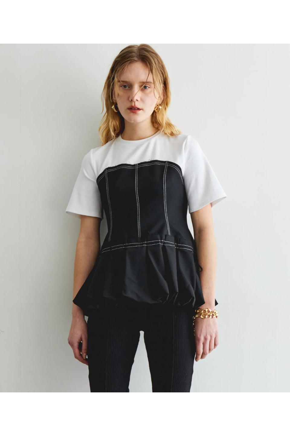 MAISON SPECIAL-Docking Balloon Hem T-shirt-NOWALL
