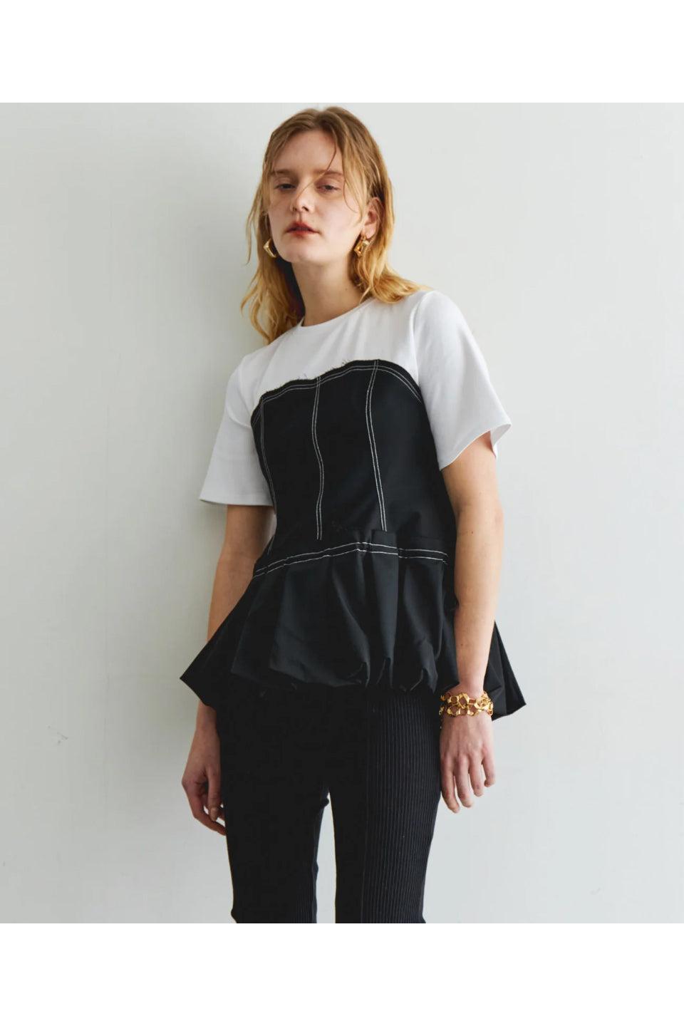 MAISON SPECIAL-Docking Balloon Hem T-shirt-NOWALL