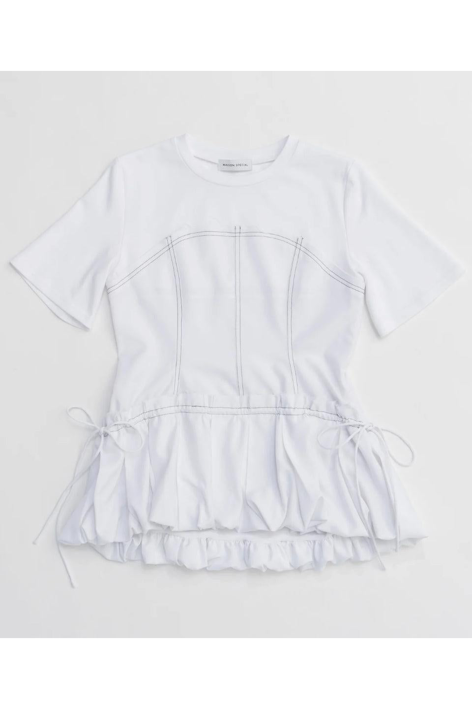 MAISON SPECIAL-Docking Balloon Hem T-shirt-NOWALL